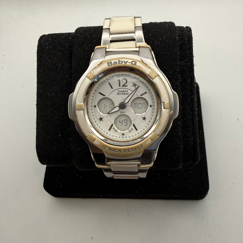 Casio Baby-G Ladies Ana-Digi Watch White/Cream Bracelet (Fully Tested and Working)- £25.00