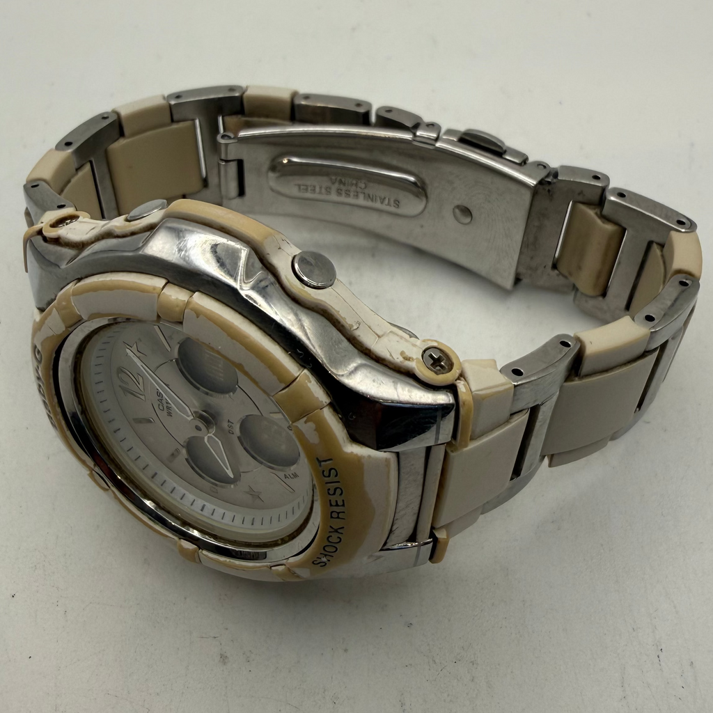 Casio Baby-G Ladies Ana-Digi Watch White/Cream Bracelet (Fully Tested and Working)- £25.00