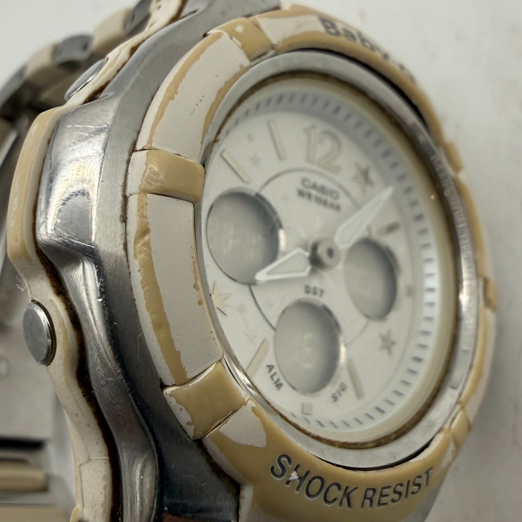 Casio Baby-G Ladies Ana-Digi Watch White/Cream Bracelet (Fully Tested and Working)- £25.00