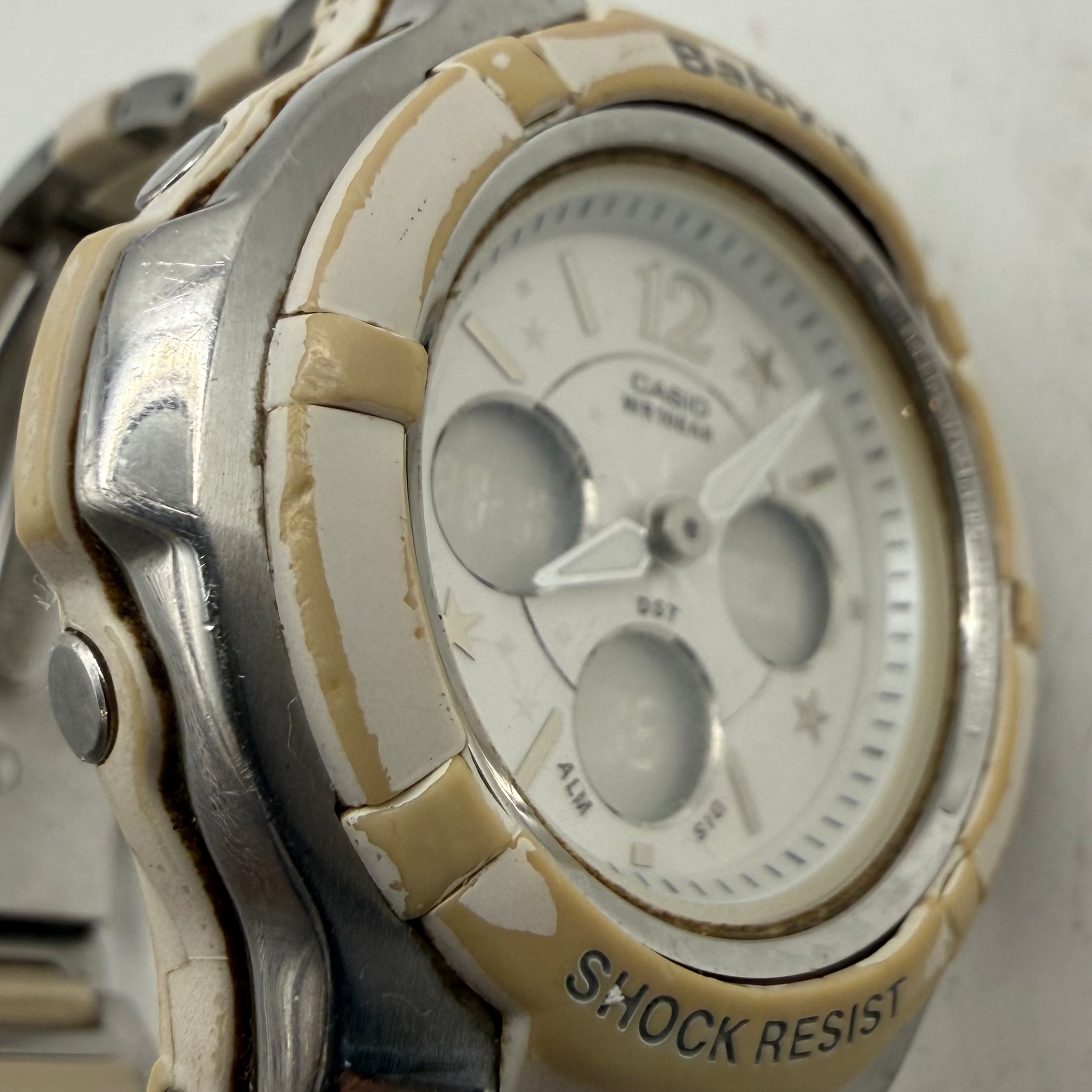 Casio Baby-G Ladies Ana-Digi Watch White/Cream Bracelet (Fully Tested and Working)- £25.00