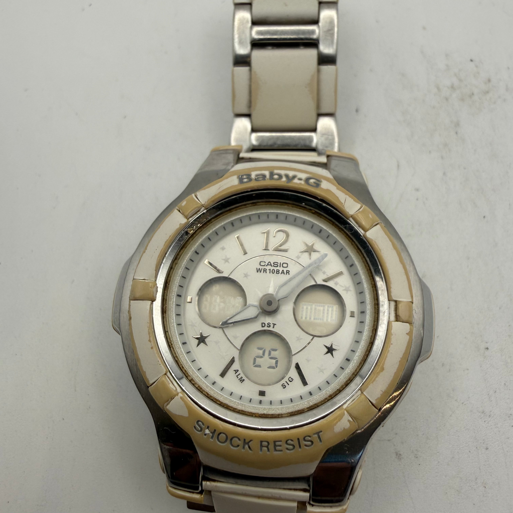 Casio Baby-G Ladies Ana-Digi Watch White/Cream Bracelet (Fully Tested and Working)- £25.00