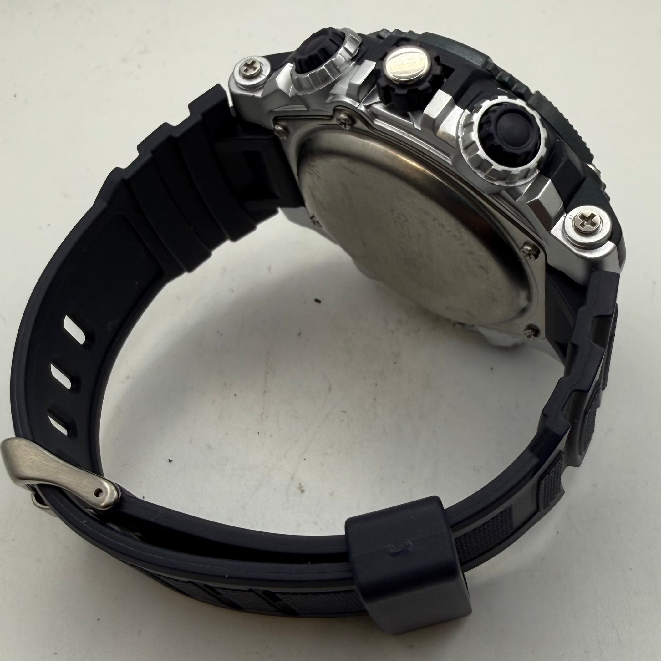Sekonda Chrono-Alarm WR100M Ana-Digi Men's Watch Black Blue 30167 (Fully Tested and Working)- £40.00