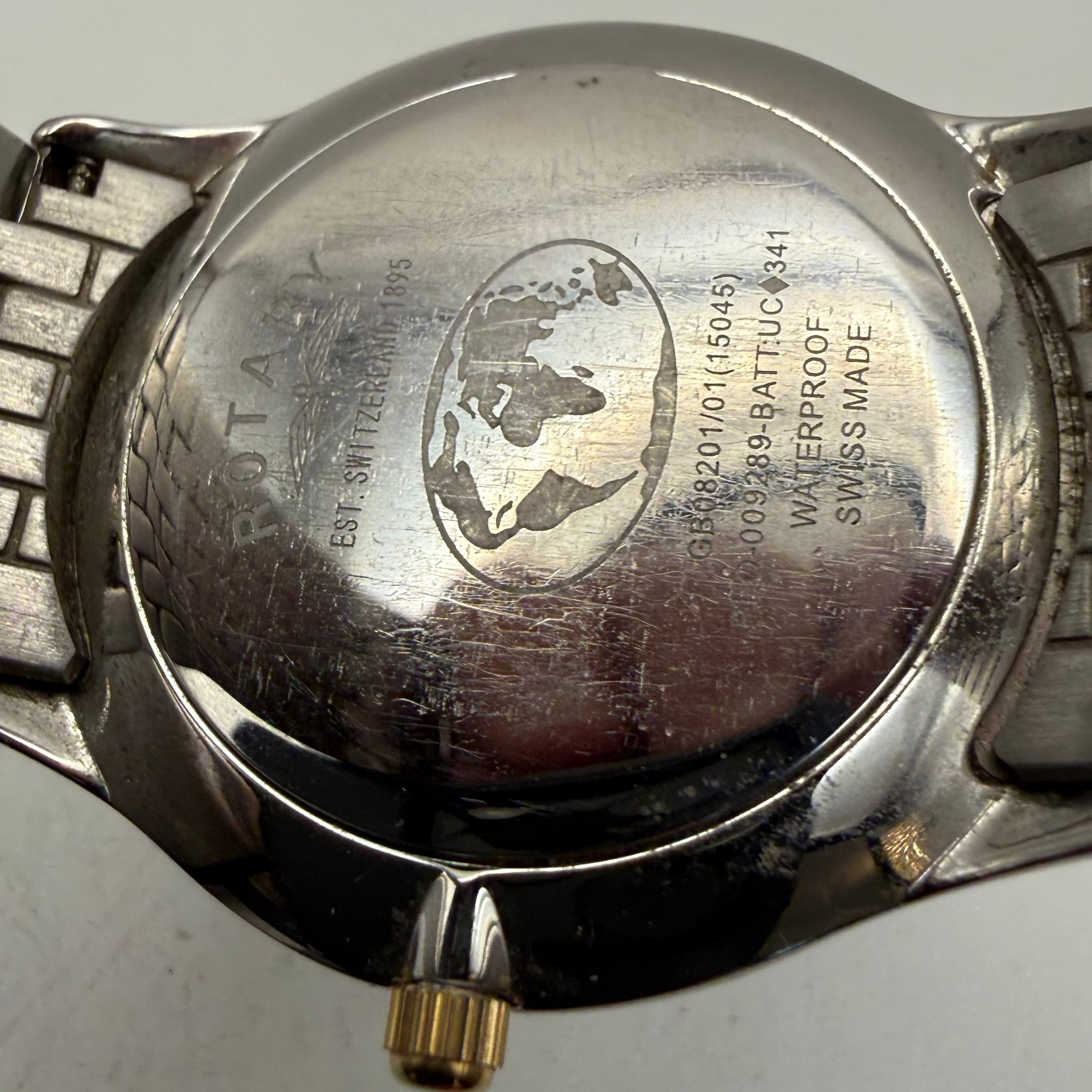 Rotary 1895 Swiss Made Two-Tone White Dial Date Men's Watch (Fully Tested and Working)- £45.00