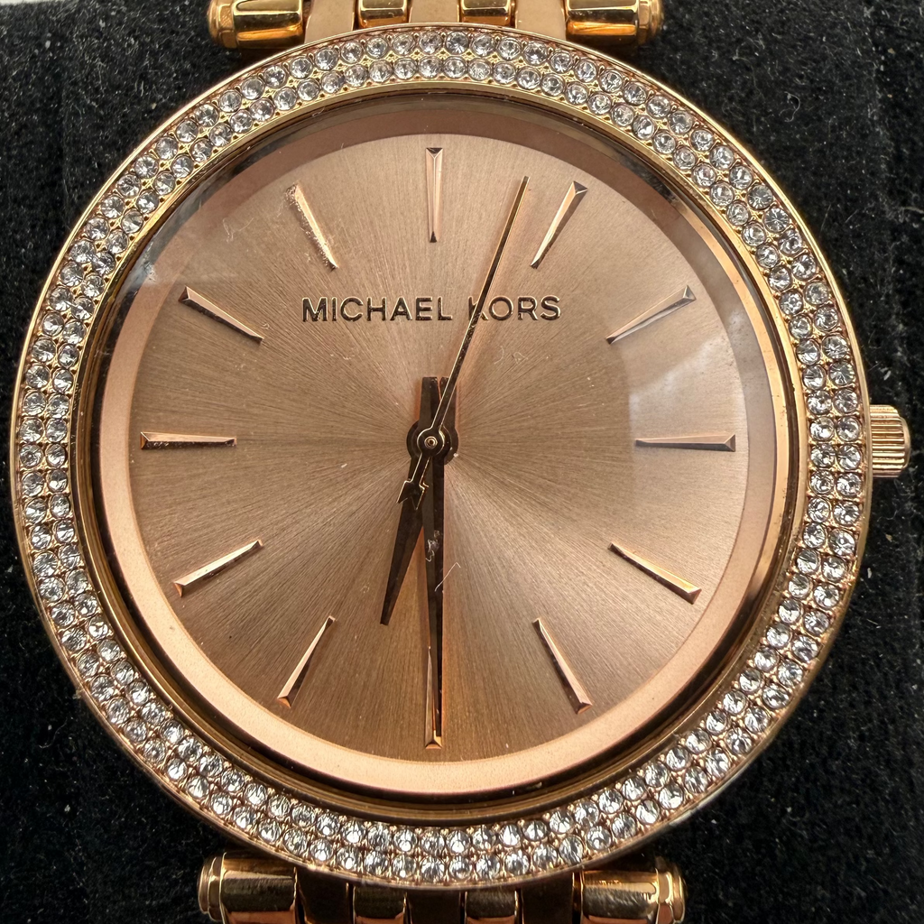 Michael Kors MK-3192 Rose Gold Crystal Bezel Ladies Watch (Fully Tested and Working)- £25.00