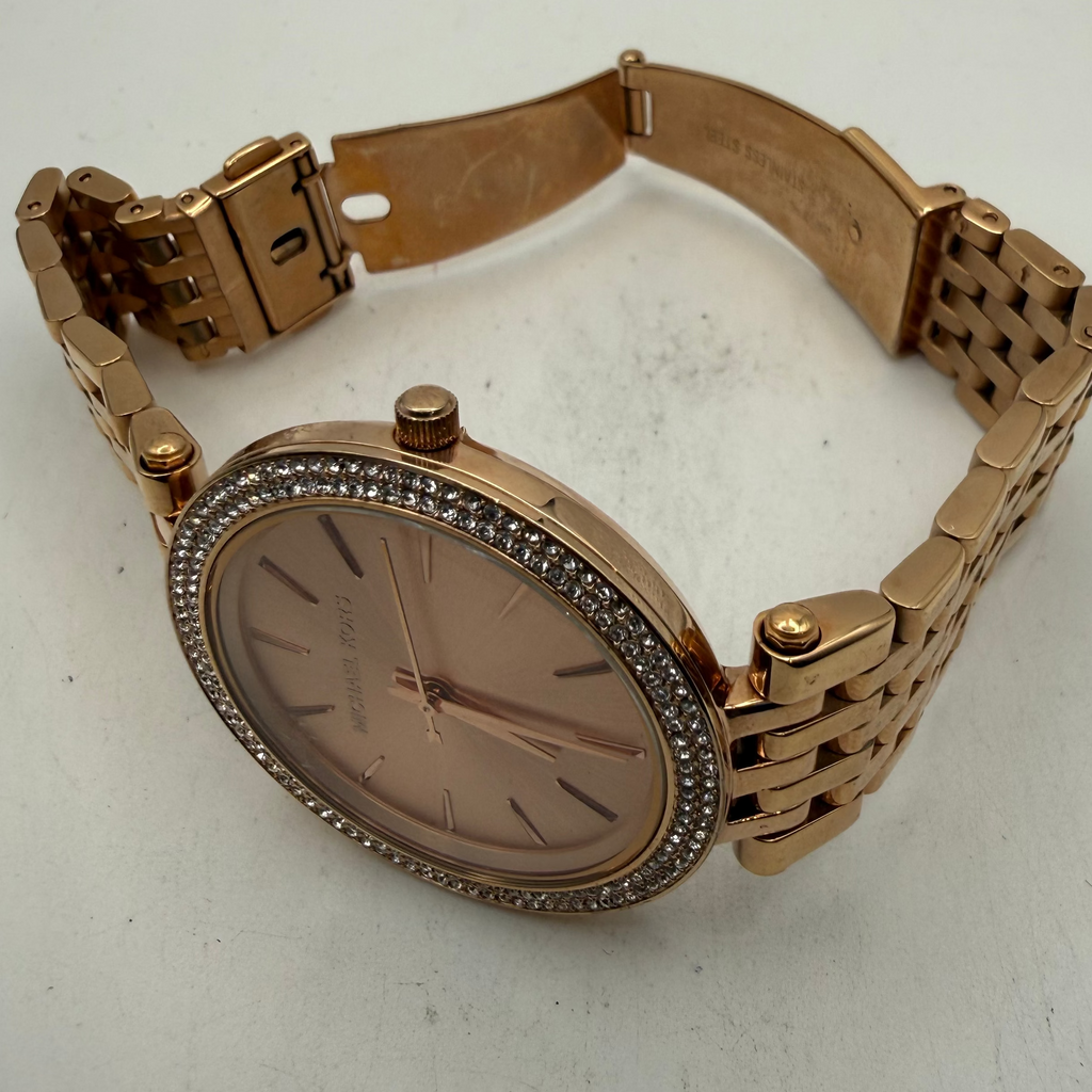 Michael Kors MK-3192 Rose Gold Crystal Bezel Ladies Watch (Fully Tested and Working)- £25.00