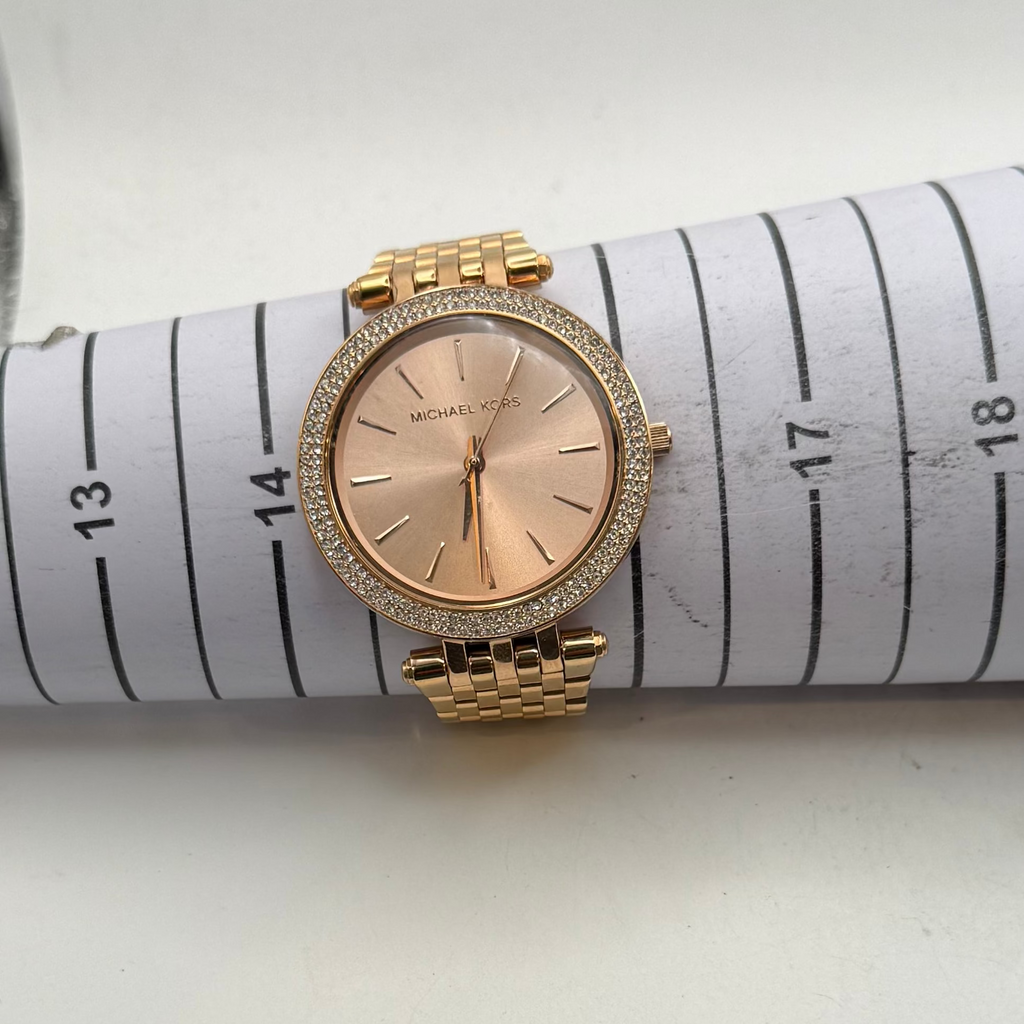 Michael Kors MK-3192 Rose Gold Crystal Bezel Ladies Watch (Fully Tested and Working)- £25.00