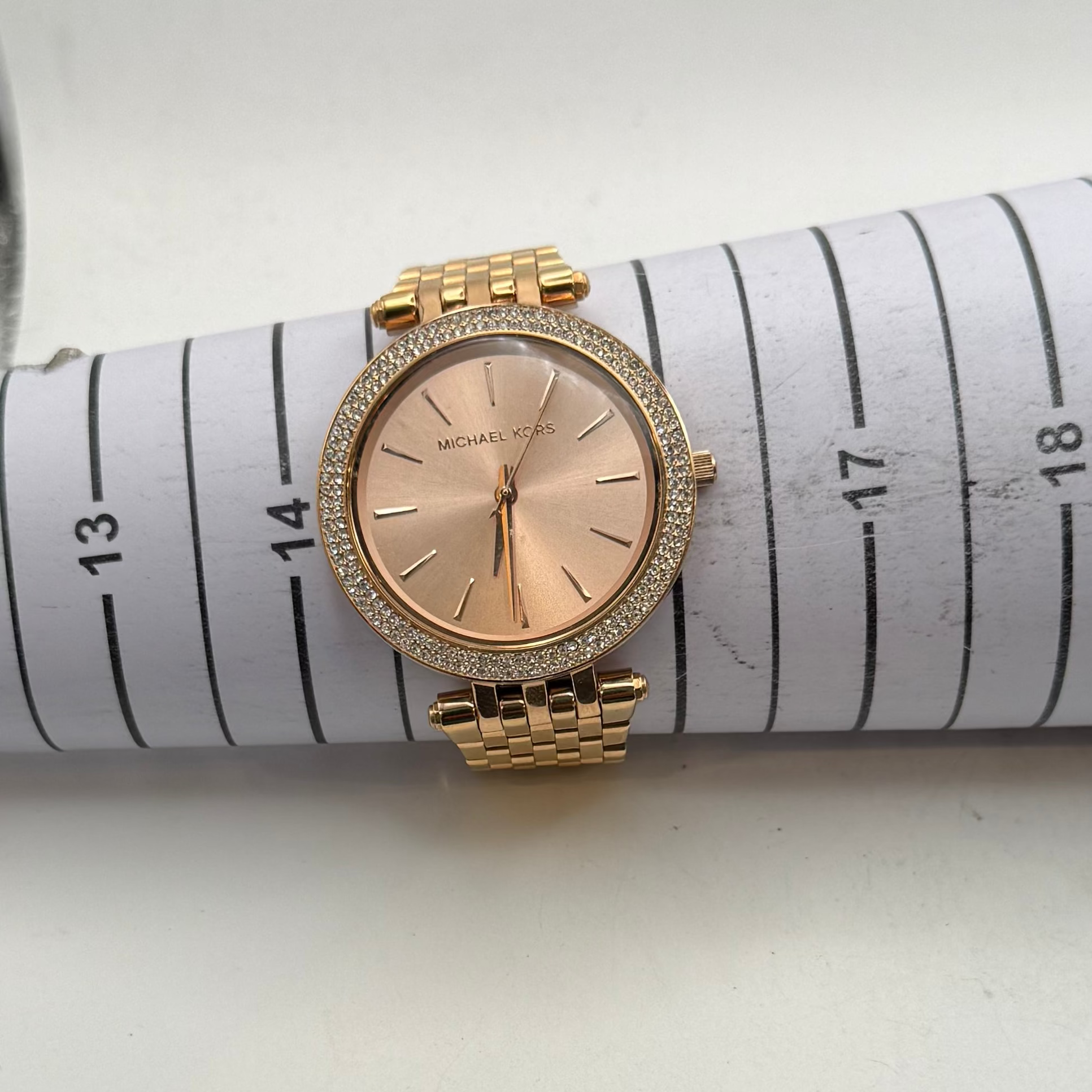 Michael Kors MK-3192 Rose Gold Crystal Bezel Ladies Watch (Fully Tested and Working)- £25.00