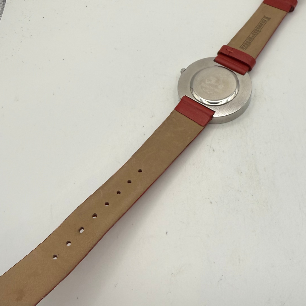 Lambretta Red Minimalist Quartz Watch Red Leather Strap (Fully Tested and Working- £35.00