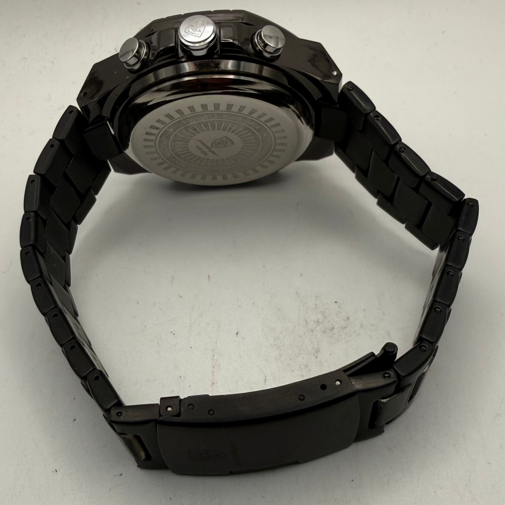 Poedagar Men's Ana-Digi Black Stainless Steel Watch 50mm (Fully Tested and Working)- £35.00