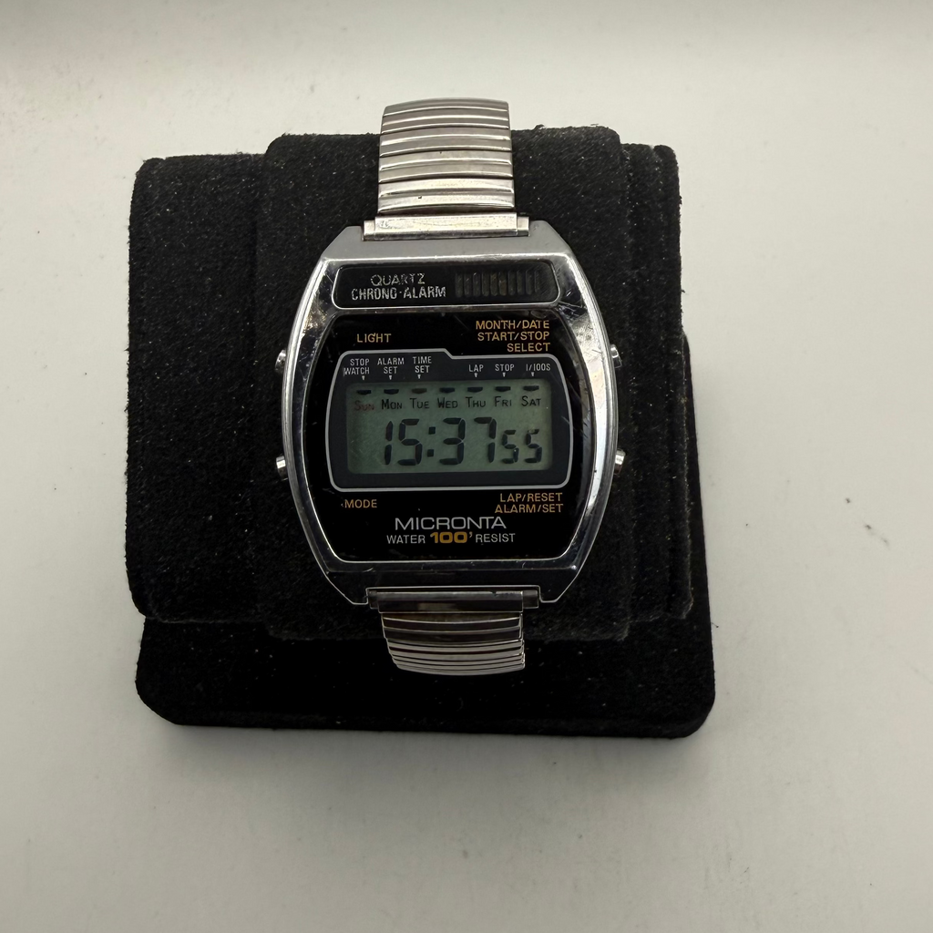 Micronta Vintage Quartz Chrono Alarm Digital Watch 100M Water Resist (Fully Tested and Working)- £65.00