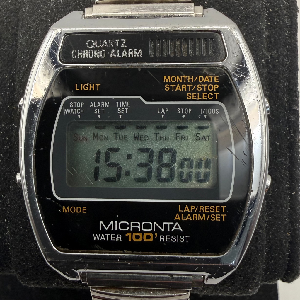 Micronta Vintage Quartz Chrono Alarm Digital Watch 100M Water Resist (Fully Tested and Working)- £65.00