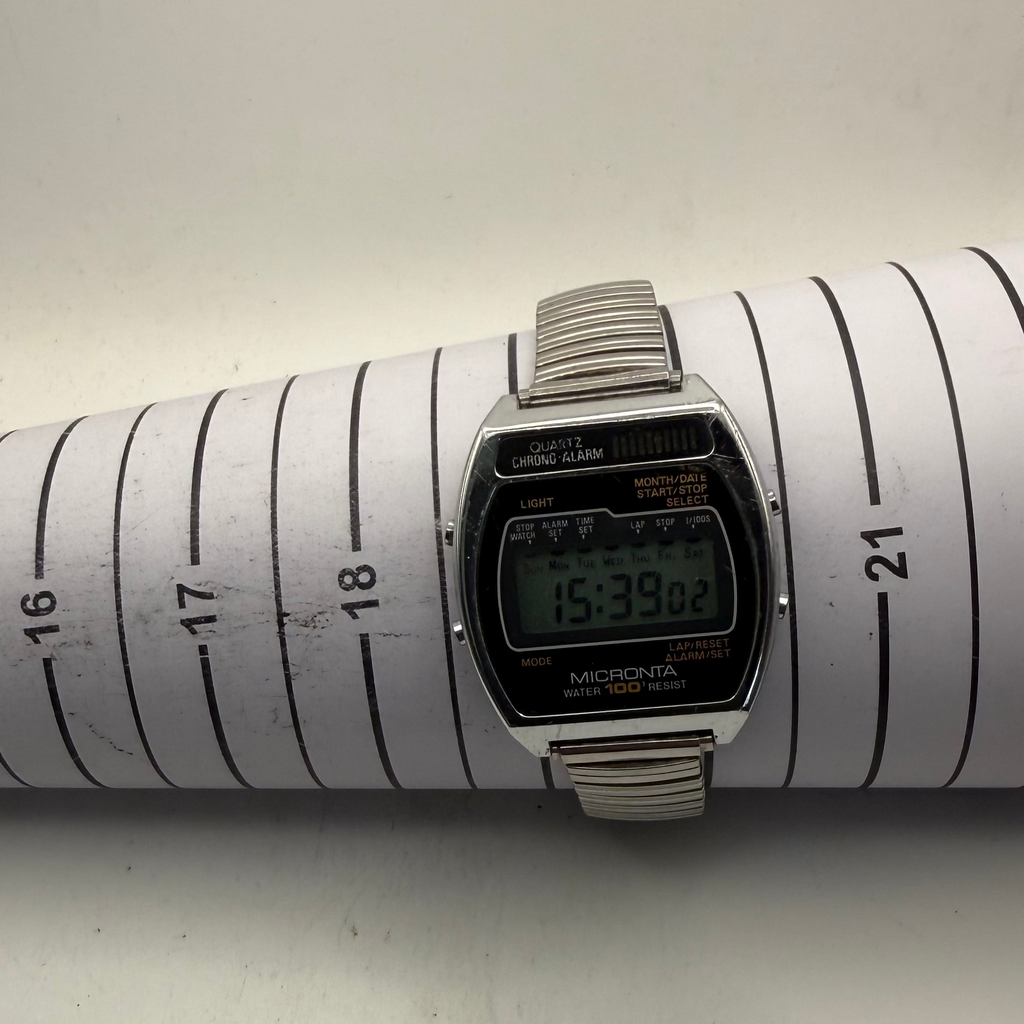Micronta Vintage Quartz Chrono Alarm Digital Watch 100M Water Resist (Fully Tested and Working)- £65.00