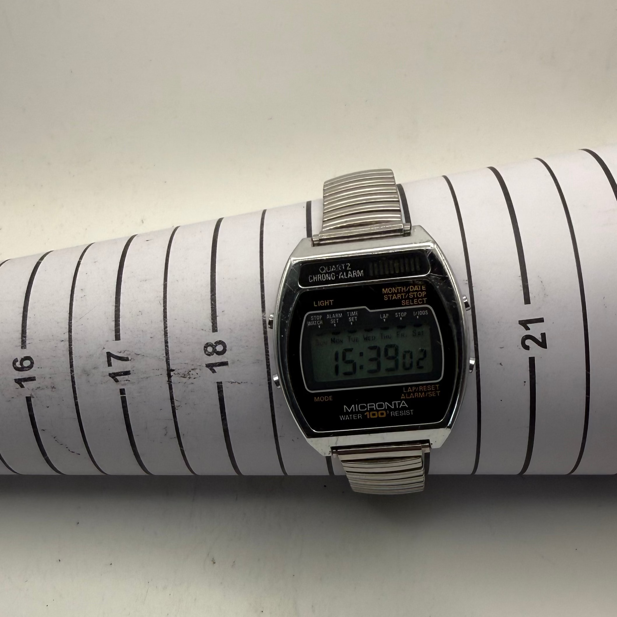 Micronta Vintage Quartz Chrono Alarm Digital Watch 100M Water Resist (Fully Tested and Working)- £65.00