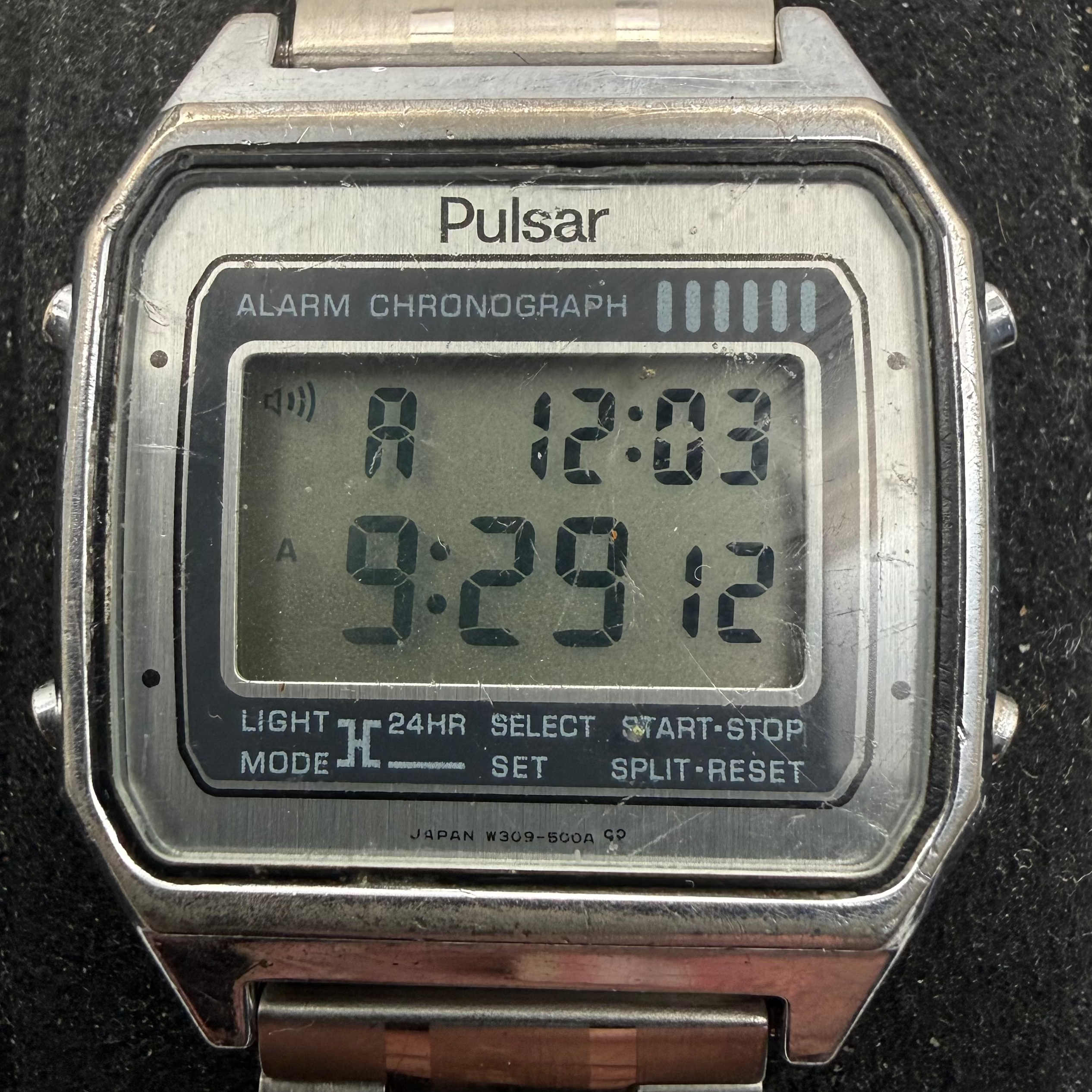 Vintage Pulsar Alarm Chronograph Digital Watch Stainless Steel (Fully Tested and Working)- £65.00