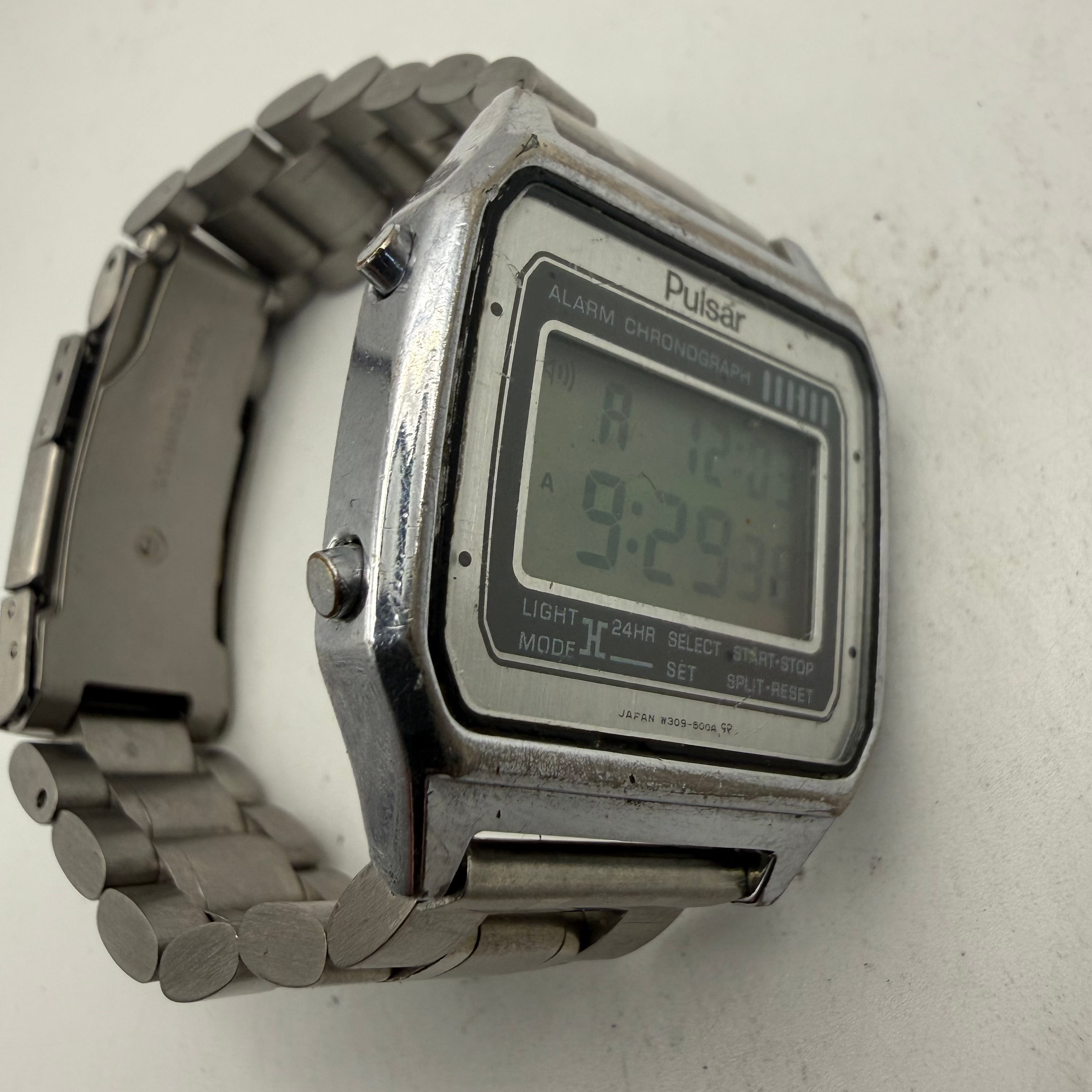 Vintage Pulsar Alarm Chronograph Digital Watch Stainless Steel (Fully Tested and Working)- £65.00
