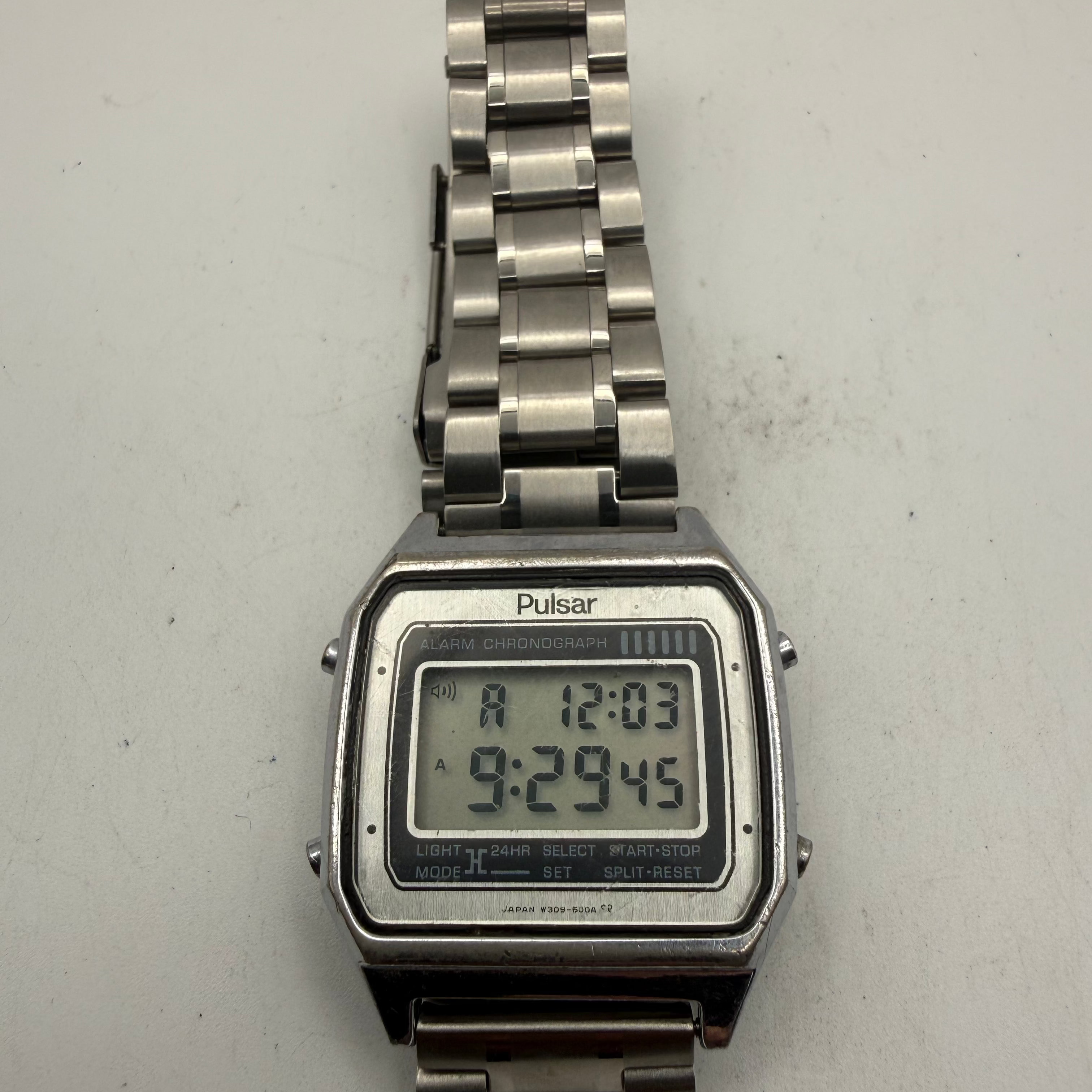 Vintage Pulsar Alarm Chronograph Digital Watch Stainless Steel (Fully Tested and Working)- £65.00