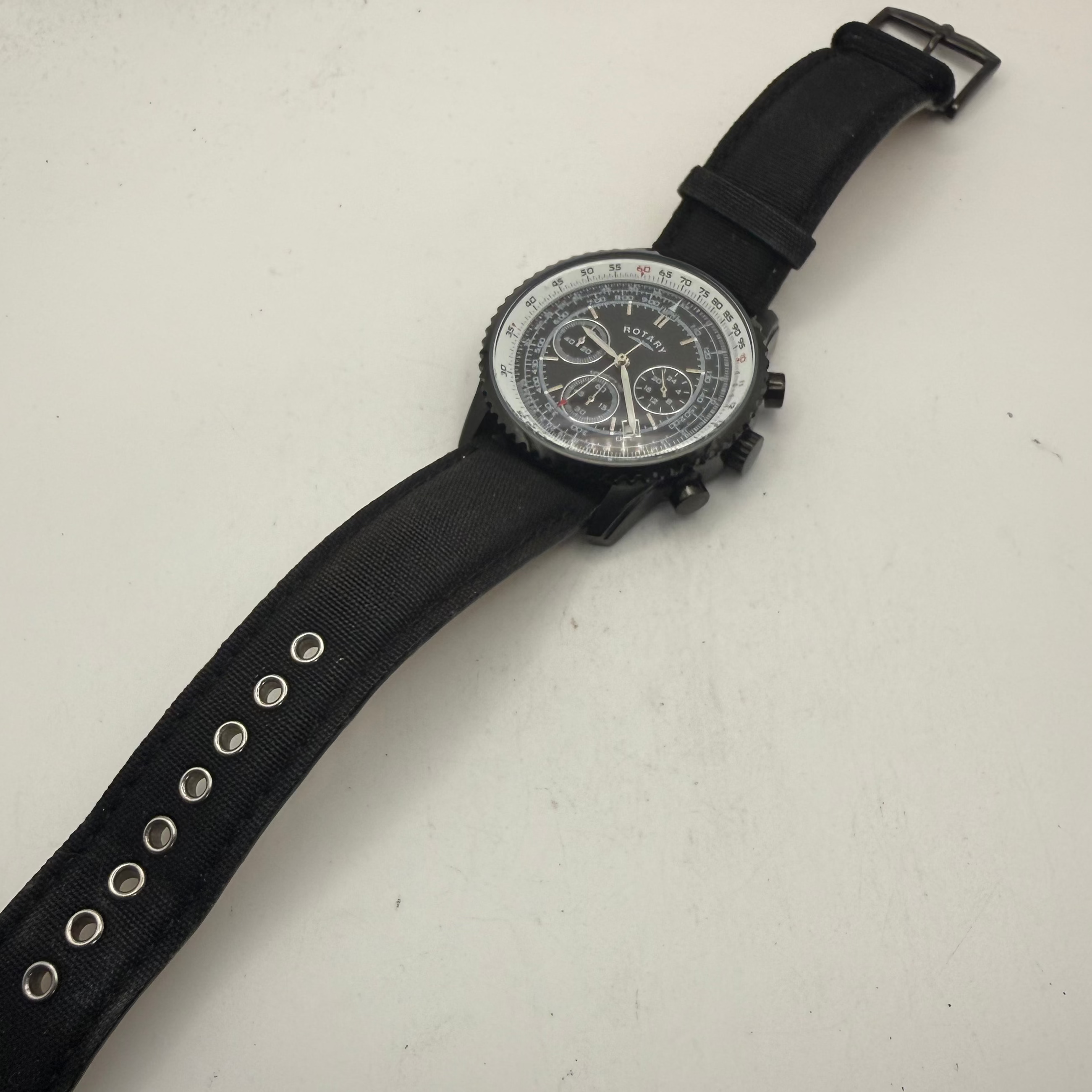 Rotary GS00212/04 Chronograph Men's Watch Black PVD 46mm (Fully Tested and Working)- £100.00