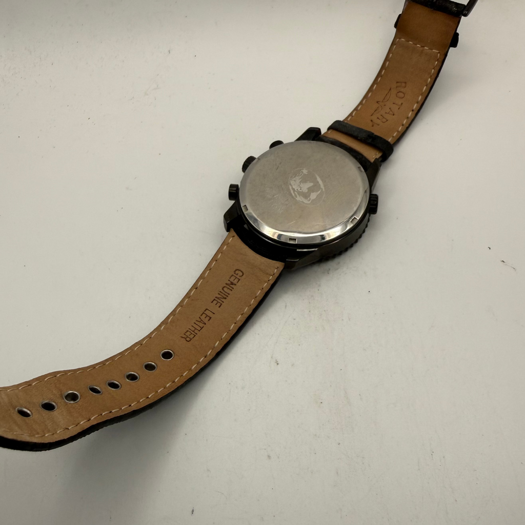 Rotary GS00212/04 Chronograph Men's Watch Black PVD 46mm (Fully Tested and Working)- £100.00