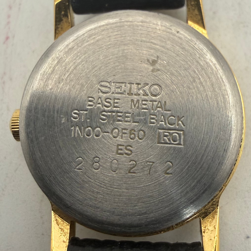 Vintage Seiko Quartz Ladies Gold Tone Dress Watch 1N00-0F60 (Fully Tested and Working)- £25.00