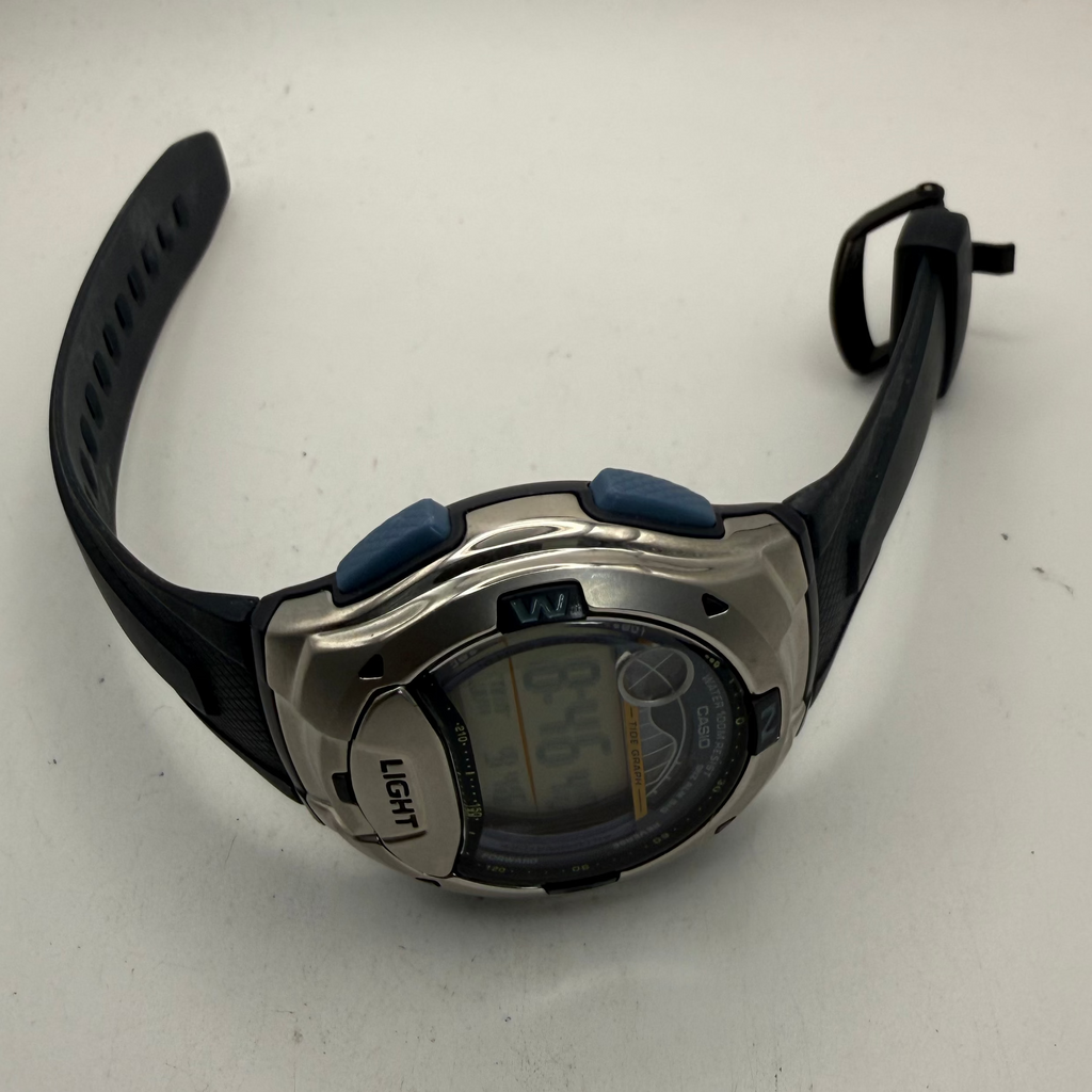 Casio Tide Graph Digital Watch 43mm 100M WR Alarm Chronograph New Battery (Fully Tested and Working)- £25.00