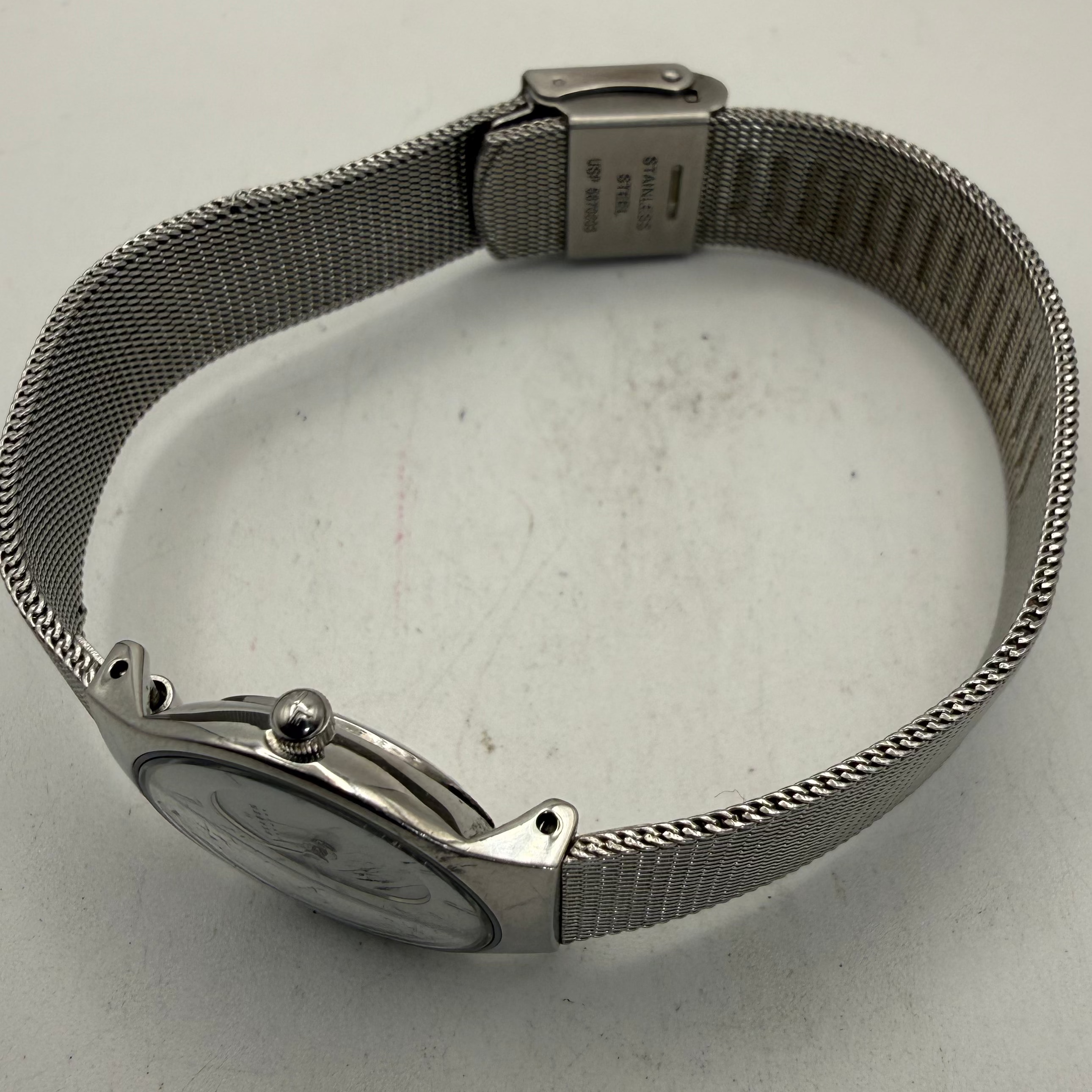 Skagen Denmark Ladies Stainless Steel Mesh Bracelet Watch Mother of Pearl Dial 233XSSS (Fully Tested and Working)- £25.00