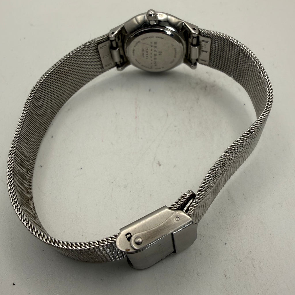 Skagen Denmark Ladies Stainless Steel Mesh Bracelet Watch Mother of Pearl Dial 233XSSS (Fully Tested and Working)- £25.00