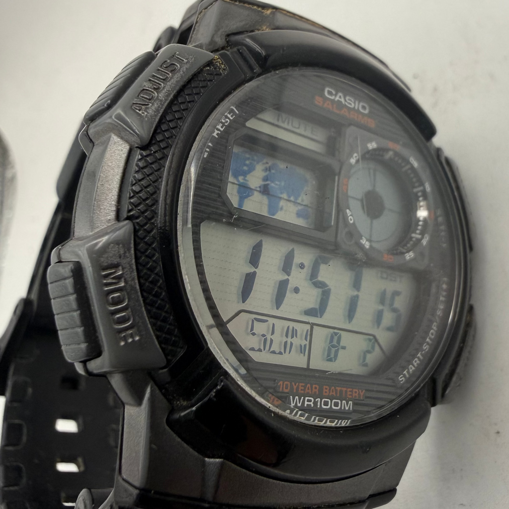 Casio AE-1000W World Time Digital Watch 46mm 10 Year Battery WR100M (Fully Tested and Working- £25.00)