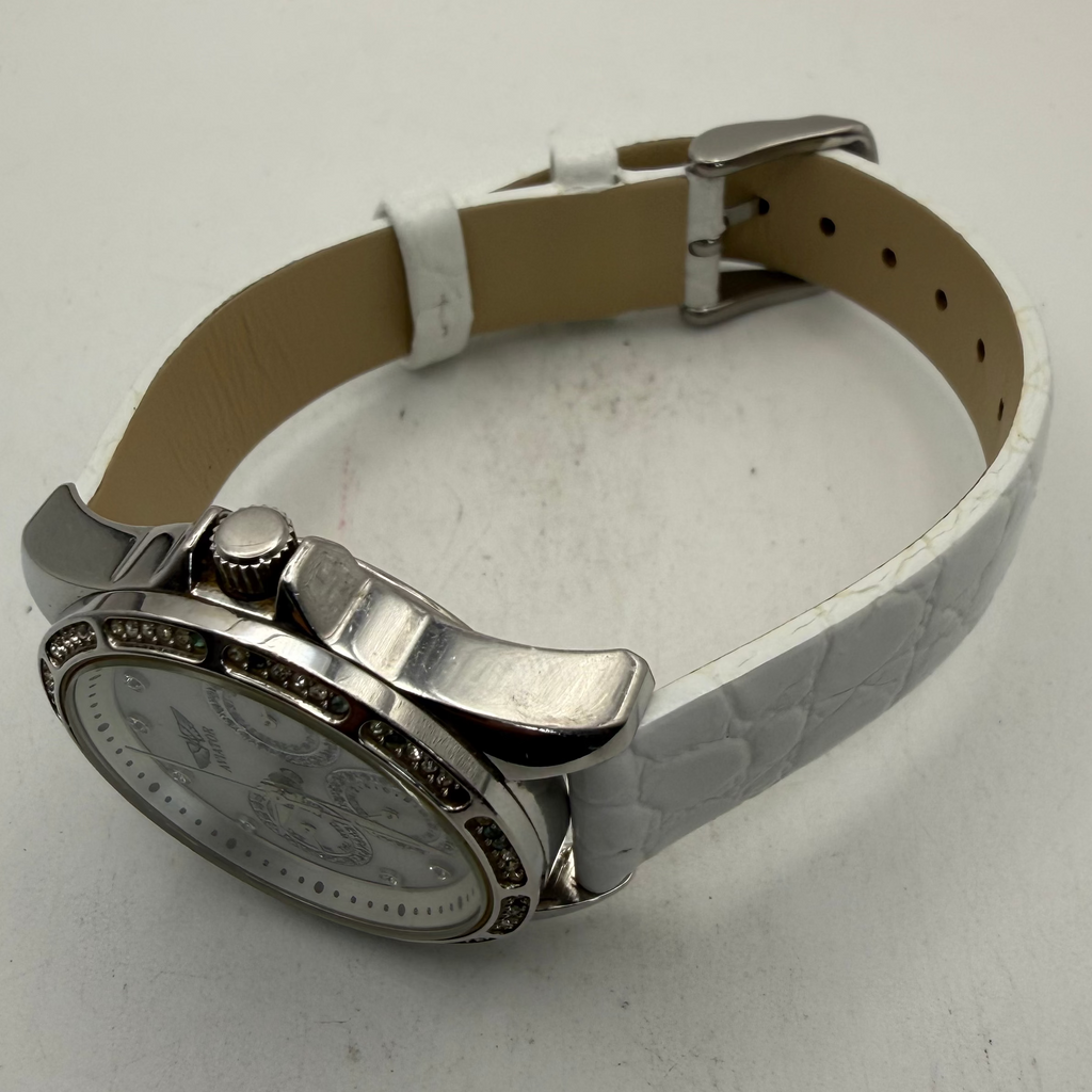 Aviator Ladies Crystal Multi-Function White Mother of Pearl Watch 37mm (Fully Tested and Working)- £35.00