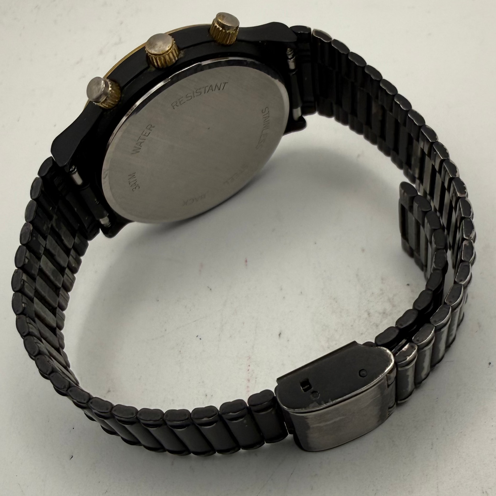 Sekonda Lunar Calendar Black & Gold Quartz Watch 40mm (Fully Tested and Working)- £25.00