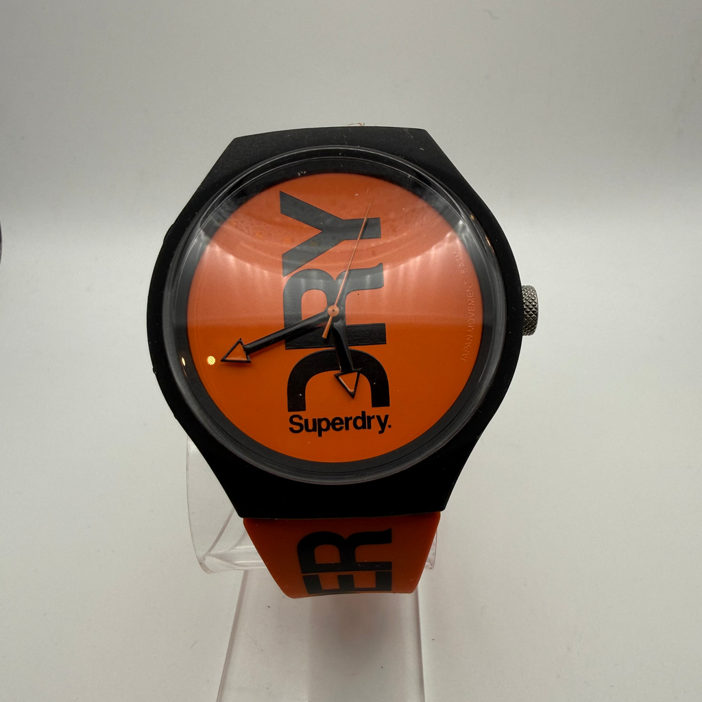 Superdry Orange & Black Logo Dial Watch with Presentation Box- £29.95