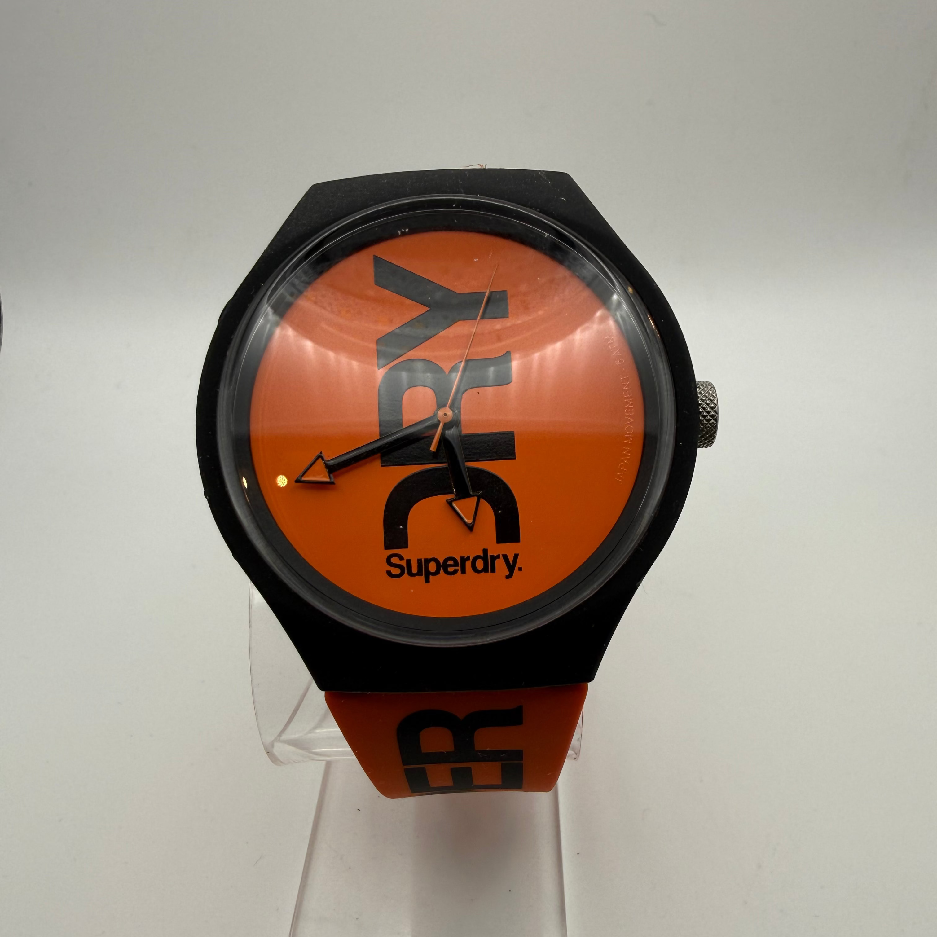 Superdry Orange & Black Logo Dial Watch with Presentation Box- £29.95