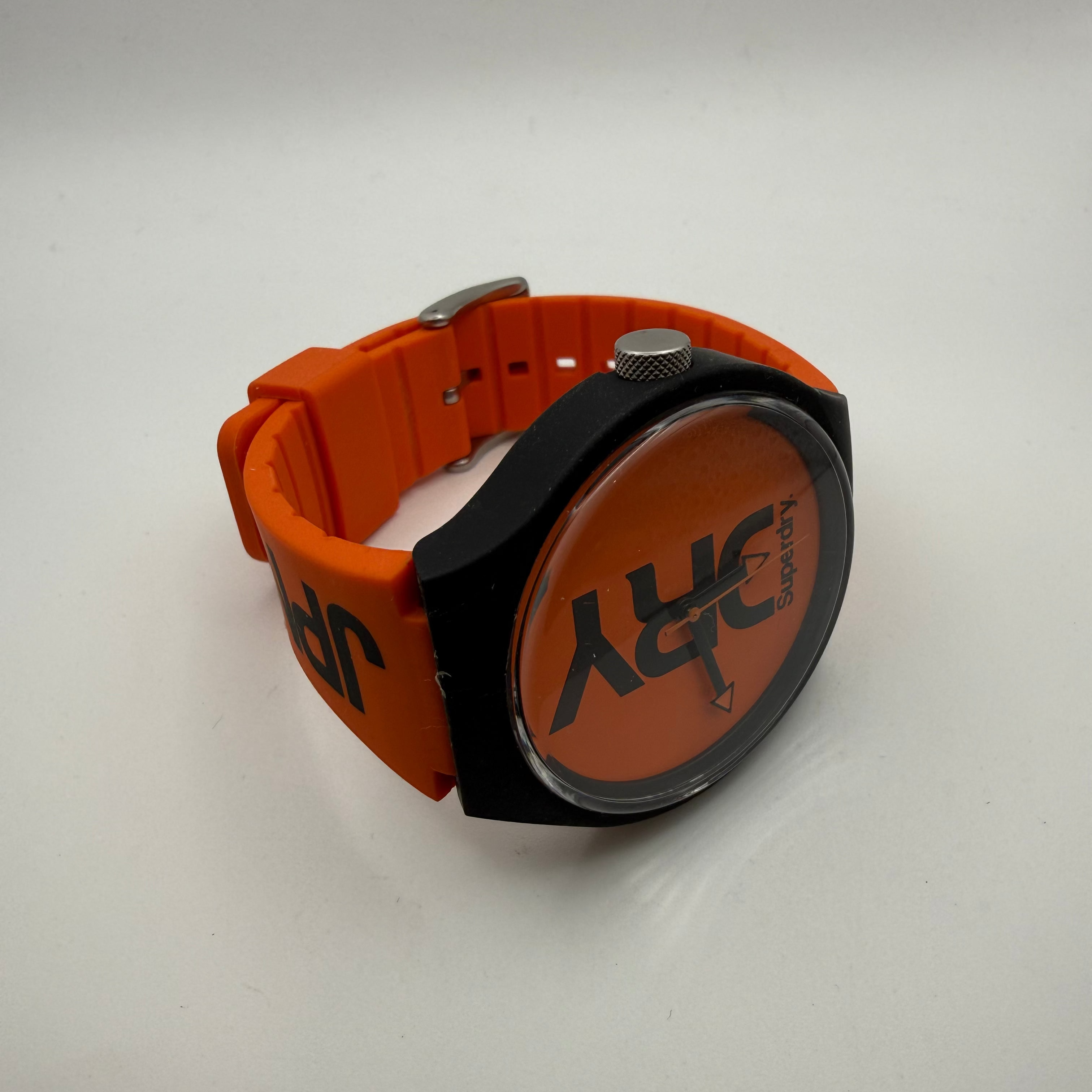 Superdry Orange & Black Logo Dial Watch with Presentation Box- £29.95