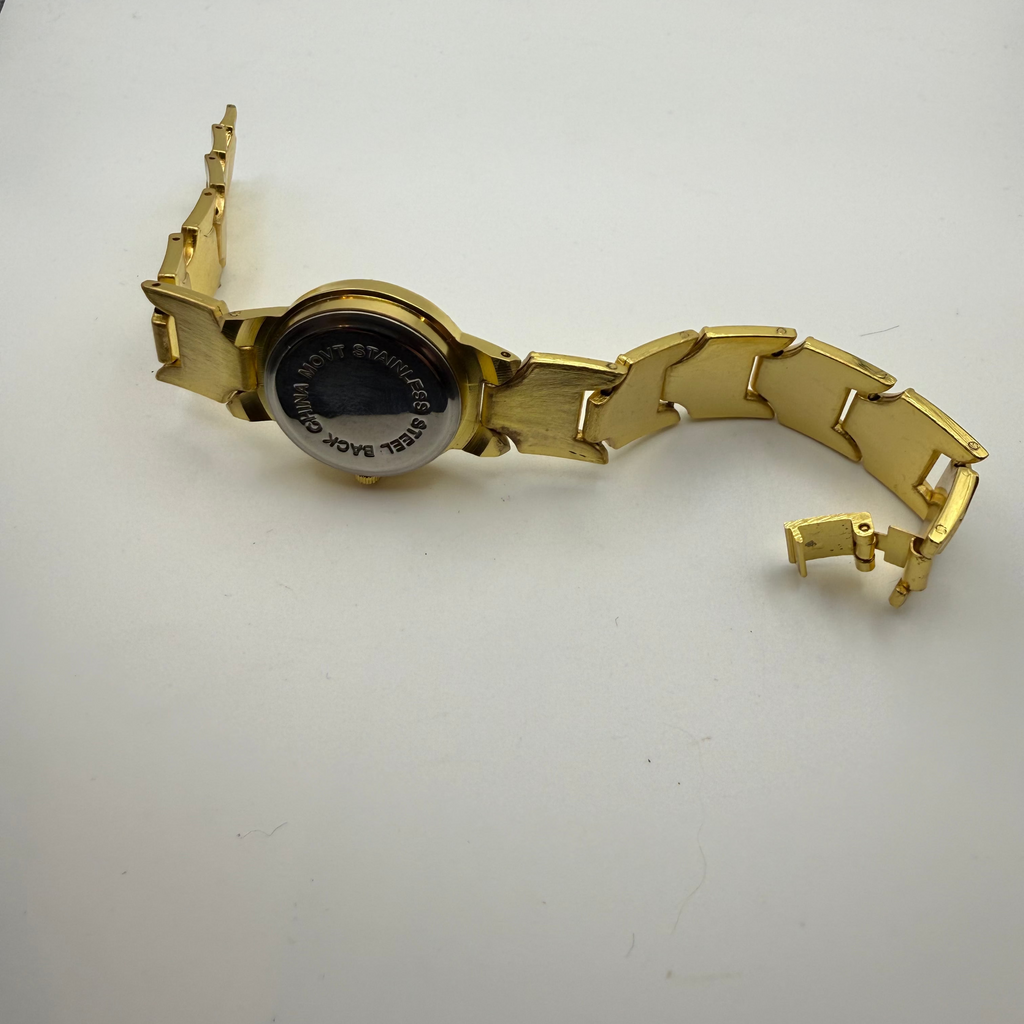 Amelia Carter Quartz Ladies Watch – Gold Tone Crystal Bezel Bracelet Watch- £14.99