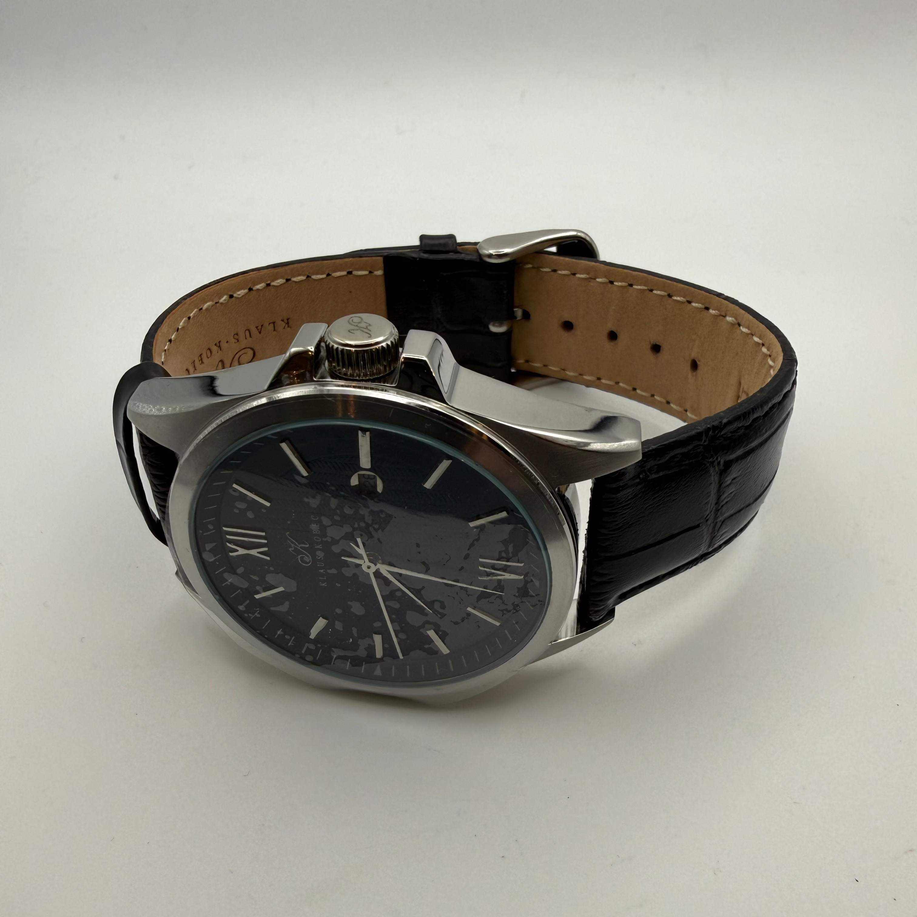 Klaus-Kobec Quartz Blue Dial Dress Watch- £34.95