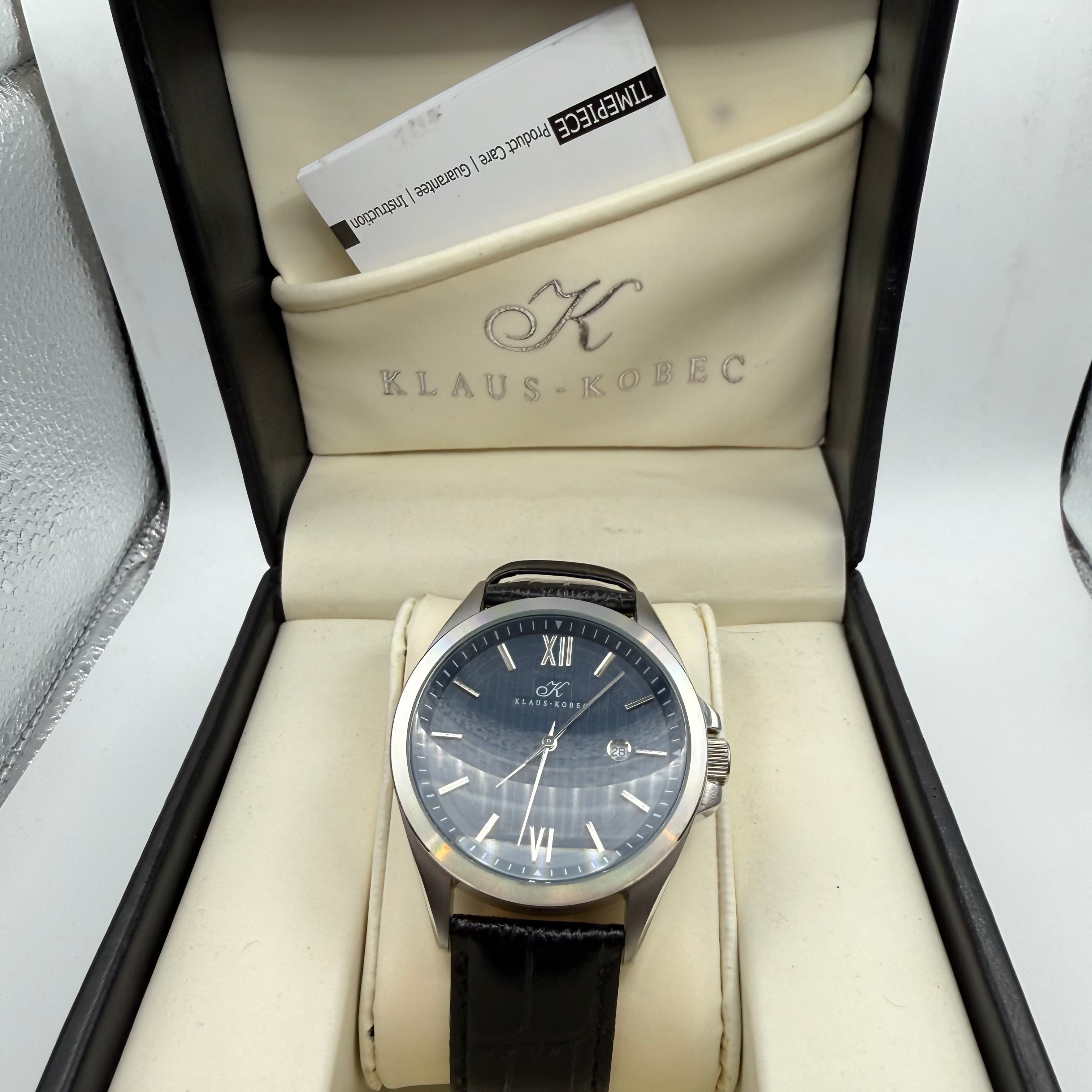 Klaus-Kobec Quartz Blue Dial Dress Watch- £34.95