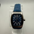 King Quartz Tonneau Blue Dial Watch- £19.99