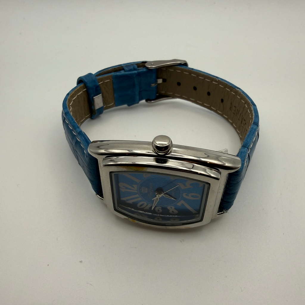 King Quartz Tonneau Blue Dial Watch- £19.99