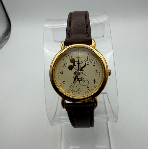 ALBA Disney Mickey Mouse Quartz Watch – V501-1Y68 – Gold Tone- £29.95