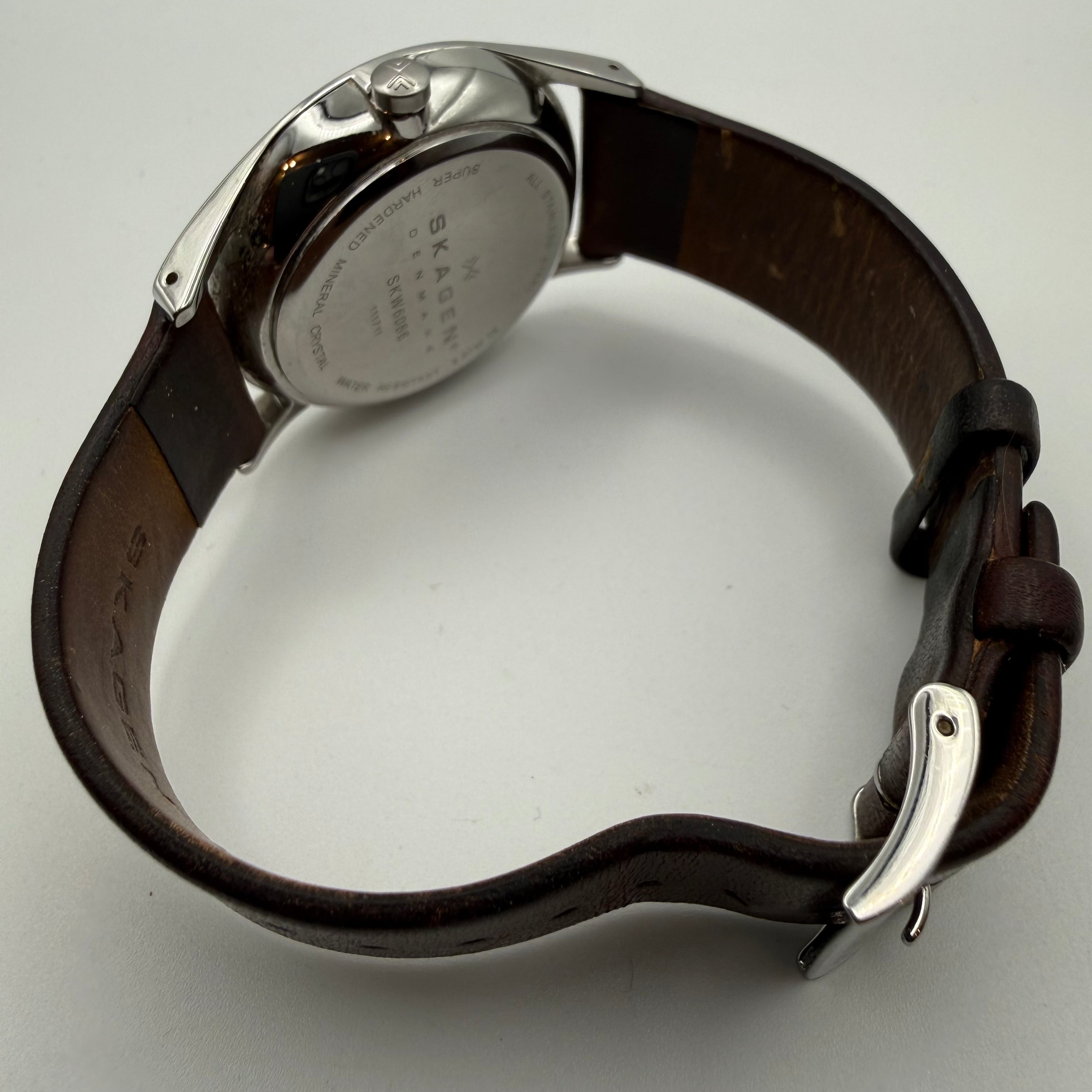 Skagen Denmark SKW6086 Multifunction Grey Dial Watch – Brown Leather Stra- £49.99