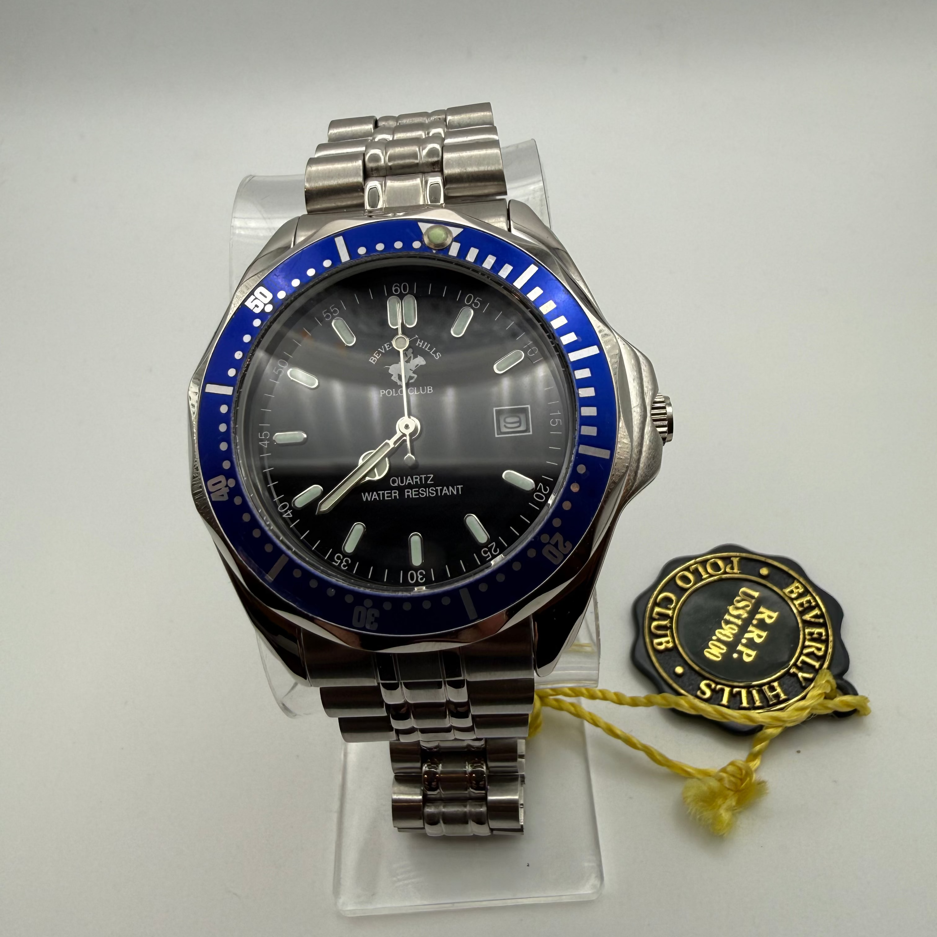 Beverly Hills Polo Club BPW2641 Blue Bezel Quartz Watch- £29.99