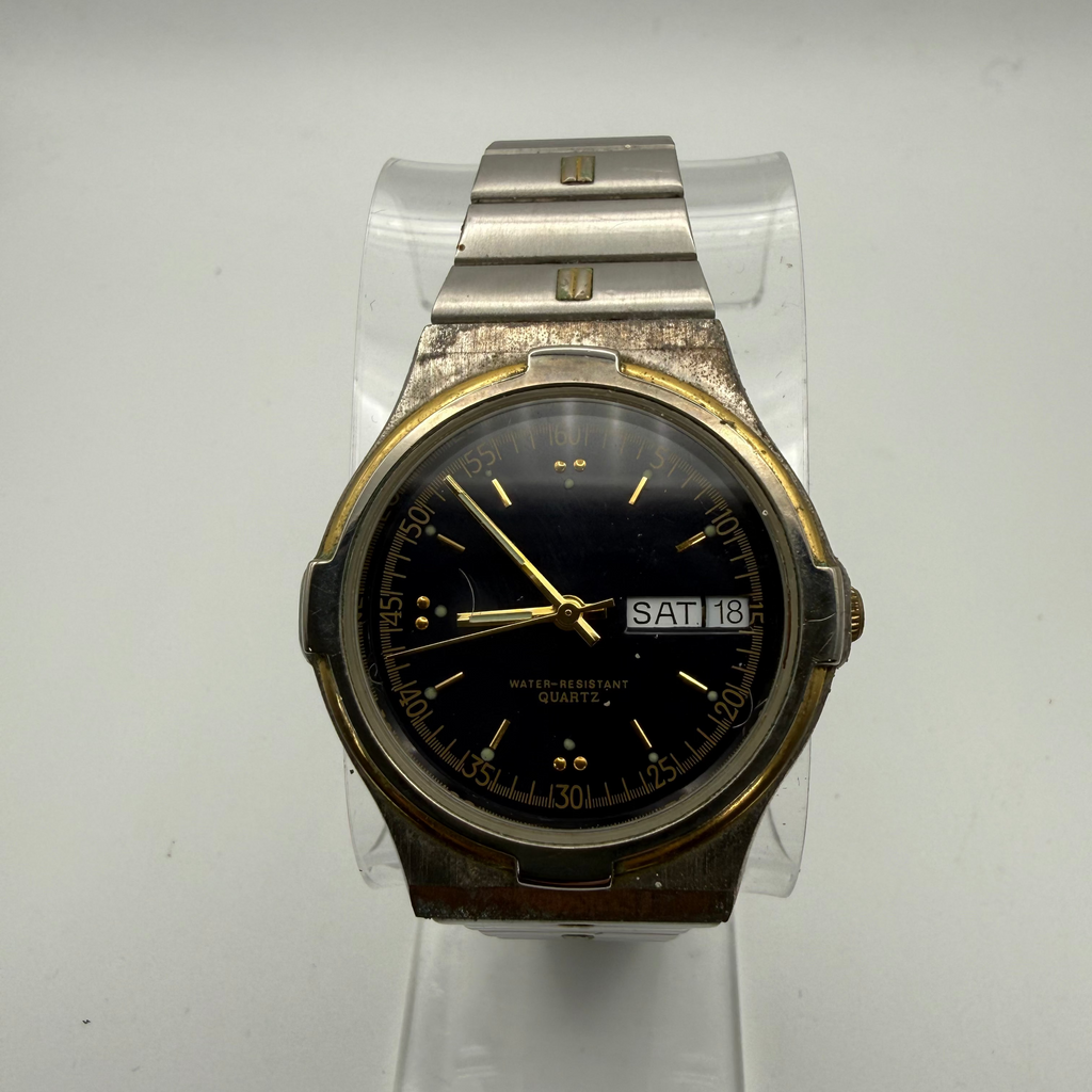 Gillex Vintage Quartz Day-Date Watch – Blue Dial- £24.95