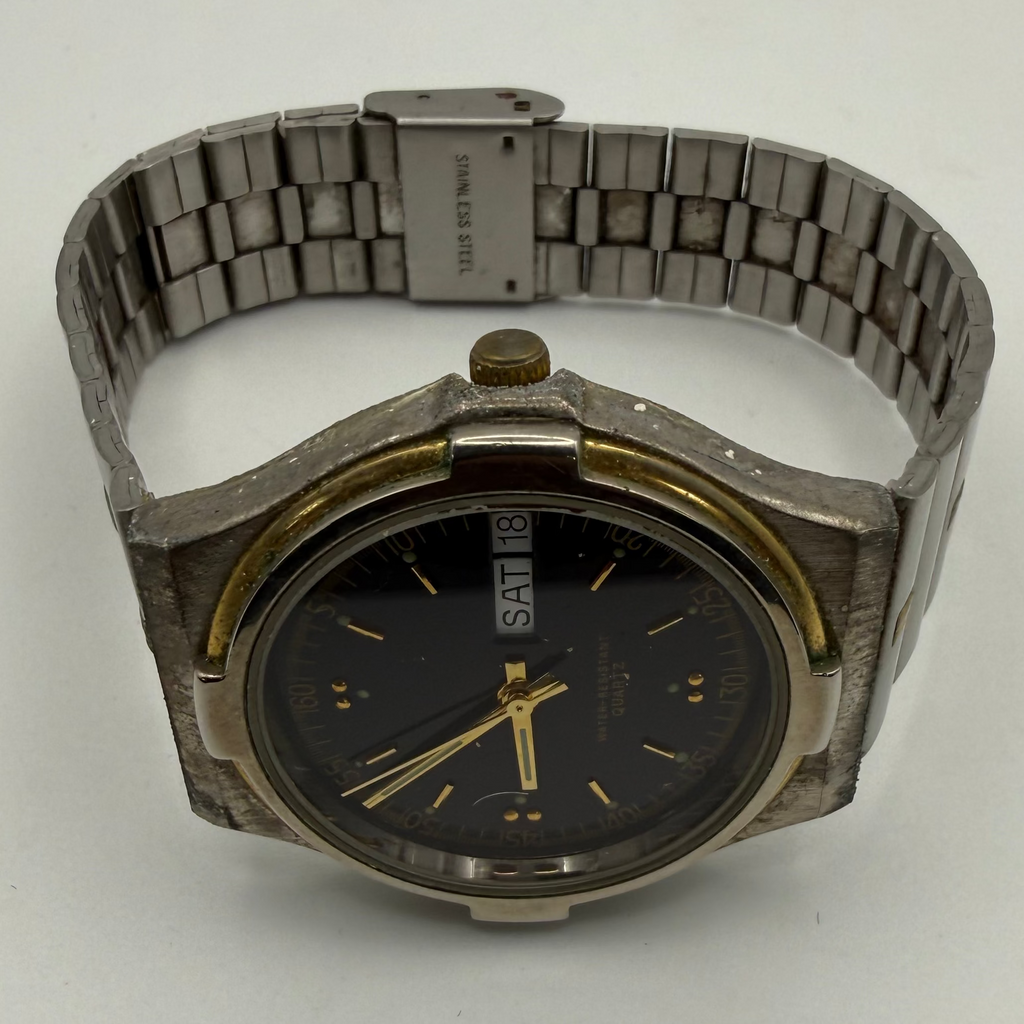 Gillex Vintage Quartz Day-Date Watch – Blue Dial- £24.95