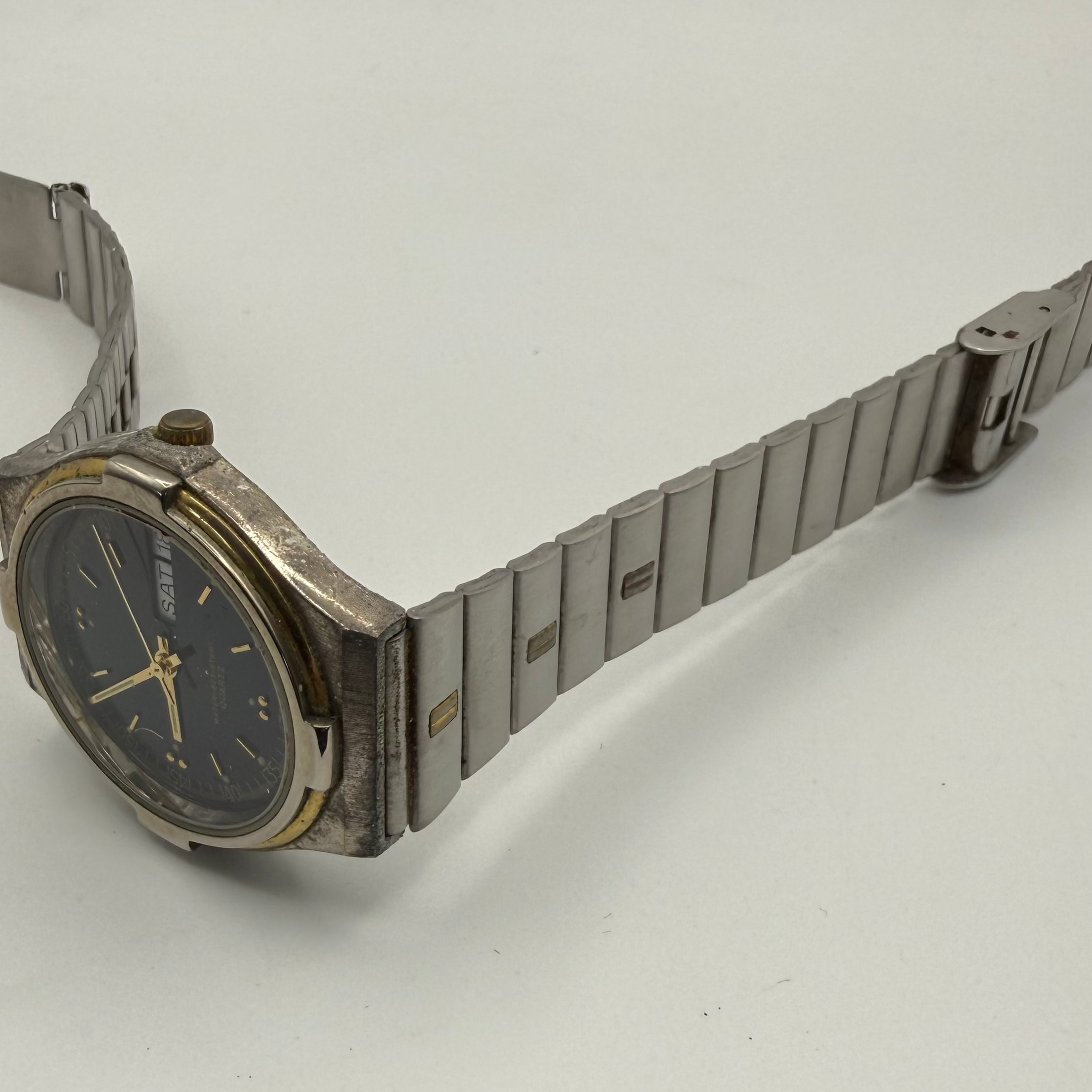 Gillex Vintage Quartz Day-Date Watch – Blue Dial- £24.95