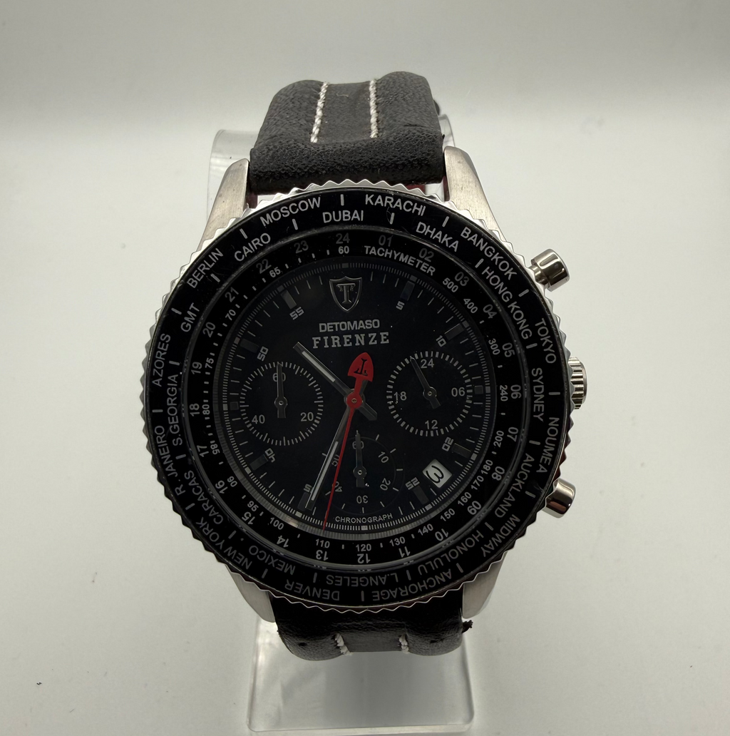 Detomaso Firenze Chronograph – Black Dial World Time- £69.95
