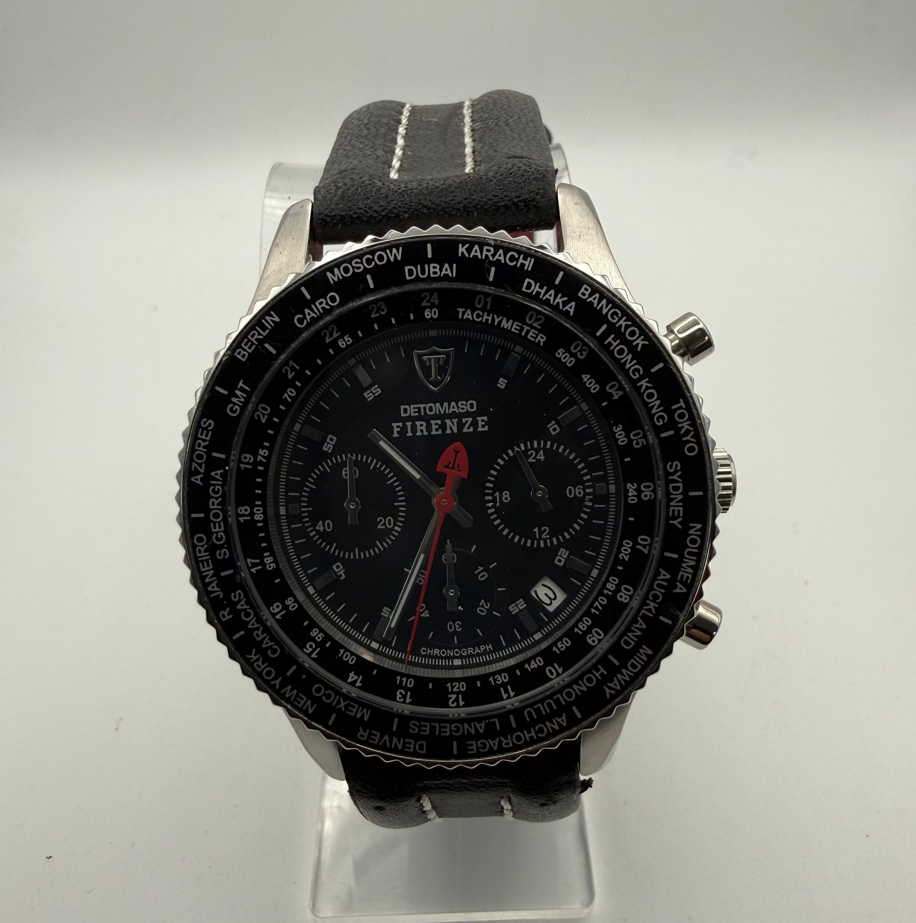 Detomaso Firenze Chronograph – Black Dial World Time- £69.95