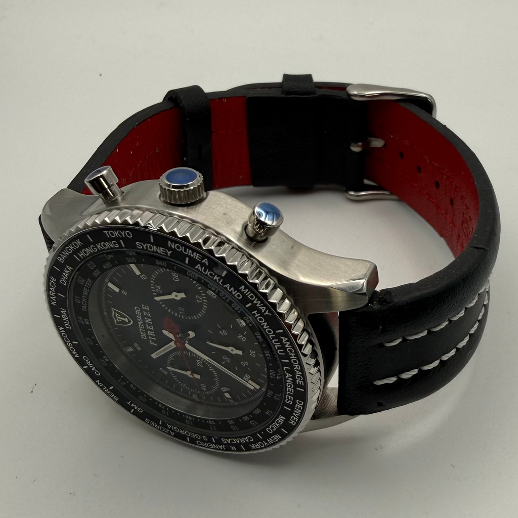 Detomaso Firenze Chronograph – Black Dial World Time- £69.95