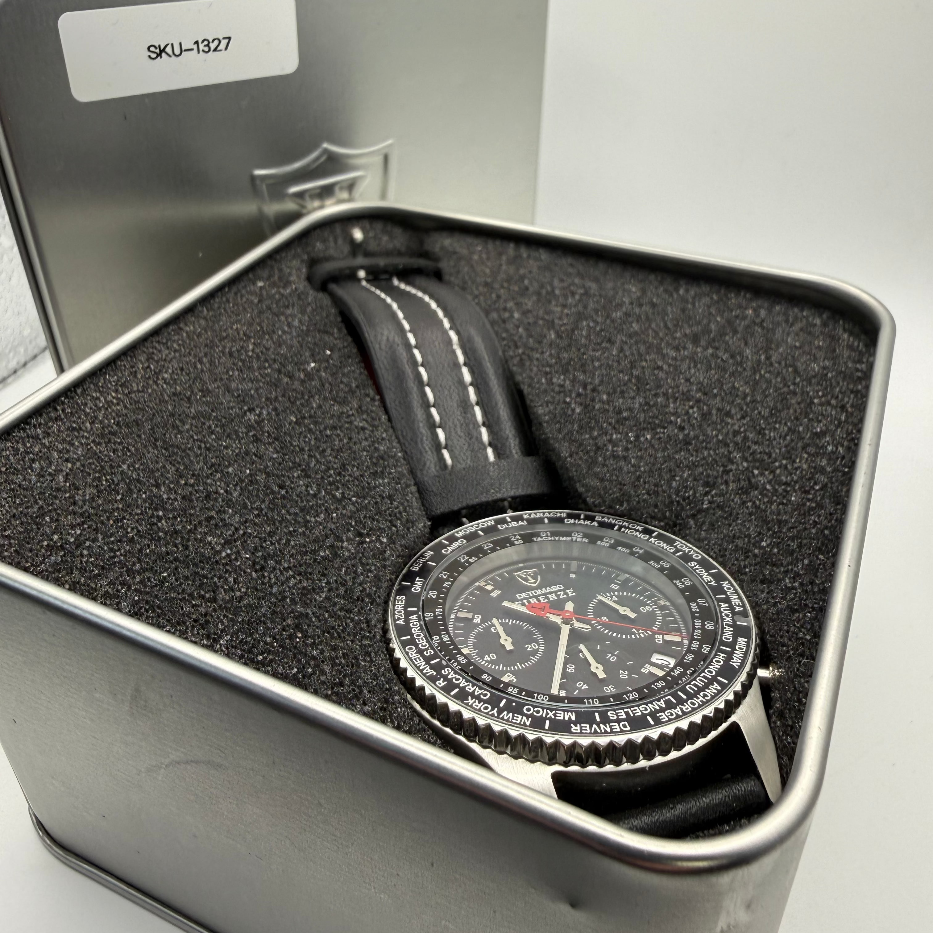 Detomaso Firenze Chronograph – Black Dial World Time- £69.95