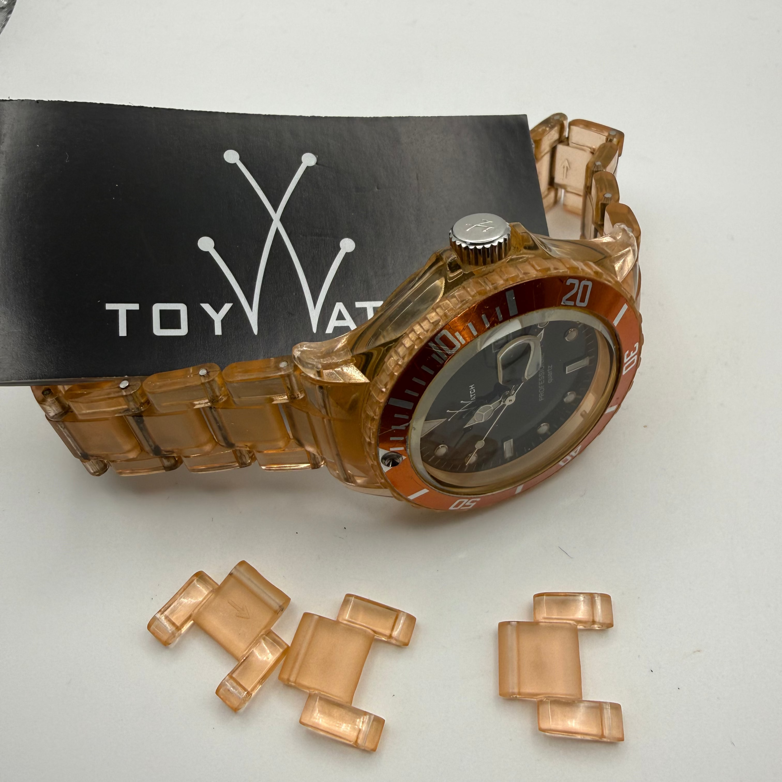 ToyWatch Crystal Gold – Orange Bezel Professional Quartz- £59.99