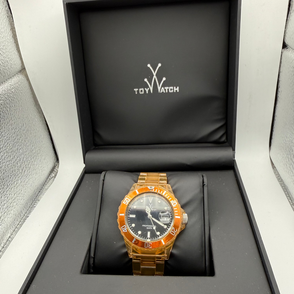 ToyWatch Crystal Gold – Orange Bezel Professional Quartz- £59.99