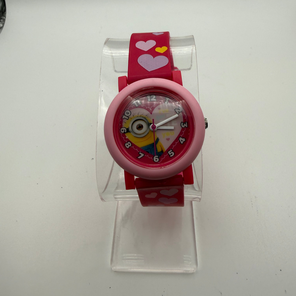 Minions “Love You” Children’s Watch – Pink Heart Strap- £4.99